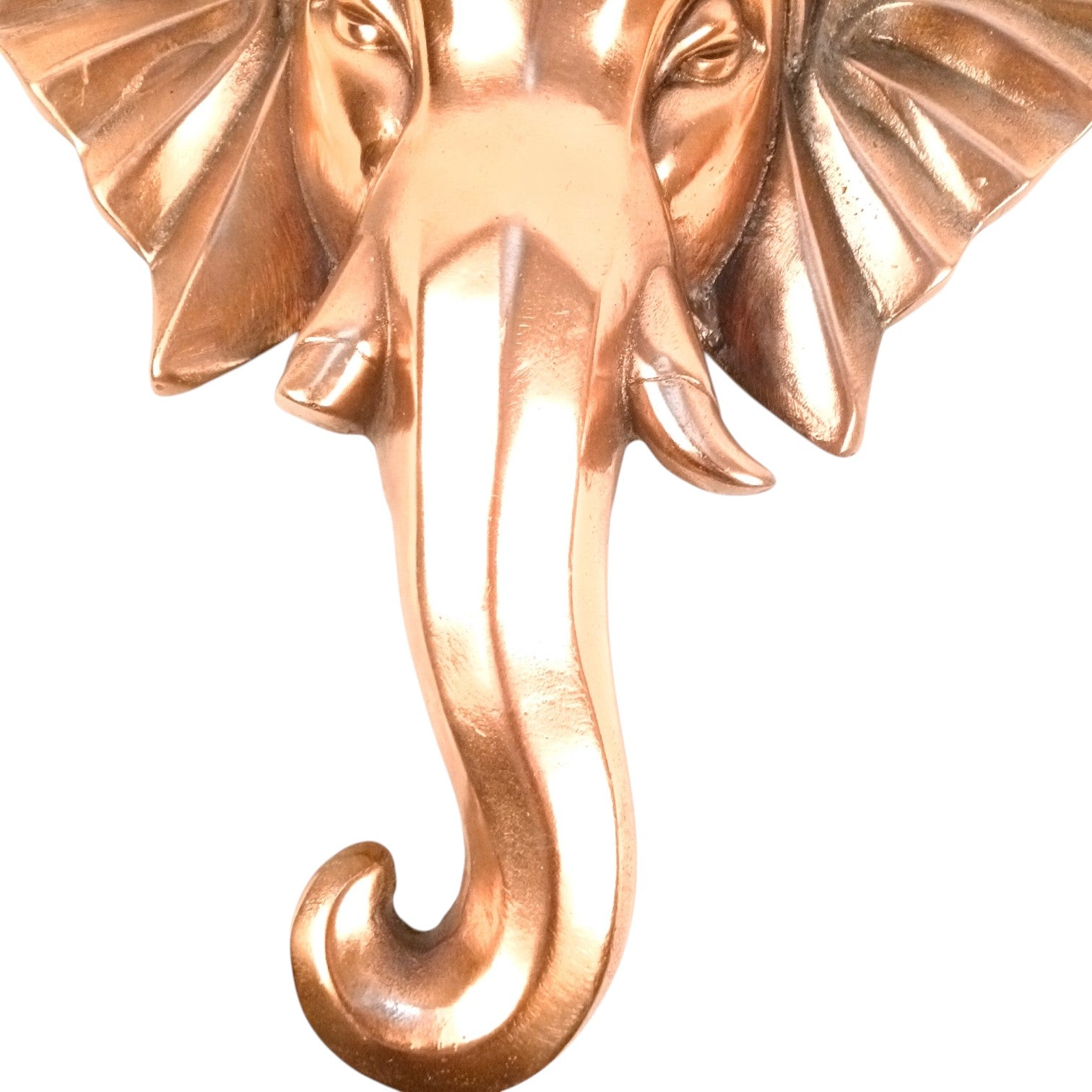 Ganesh Face Wall Hanging – Copper, 20 Inch - Apkamart