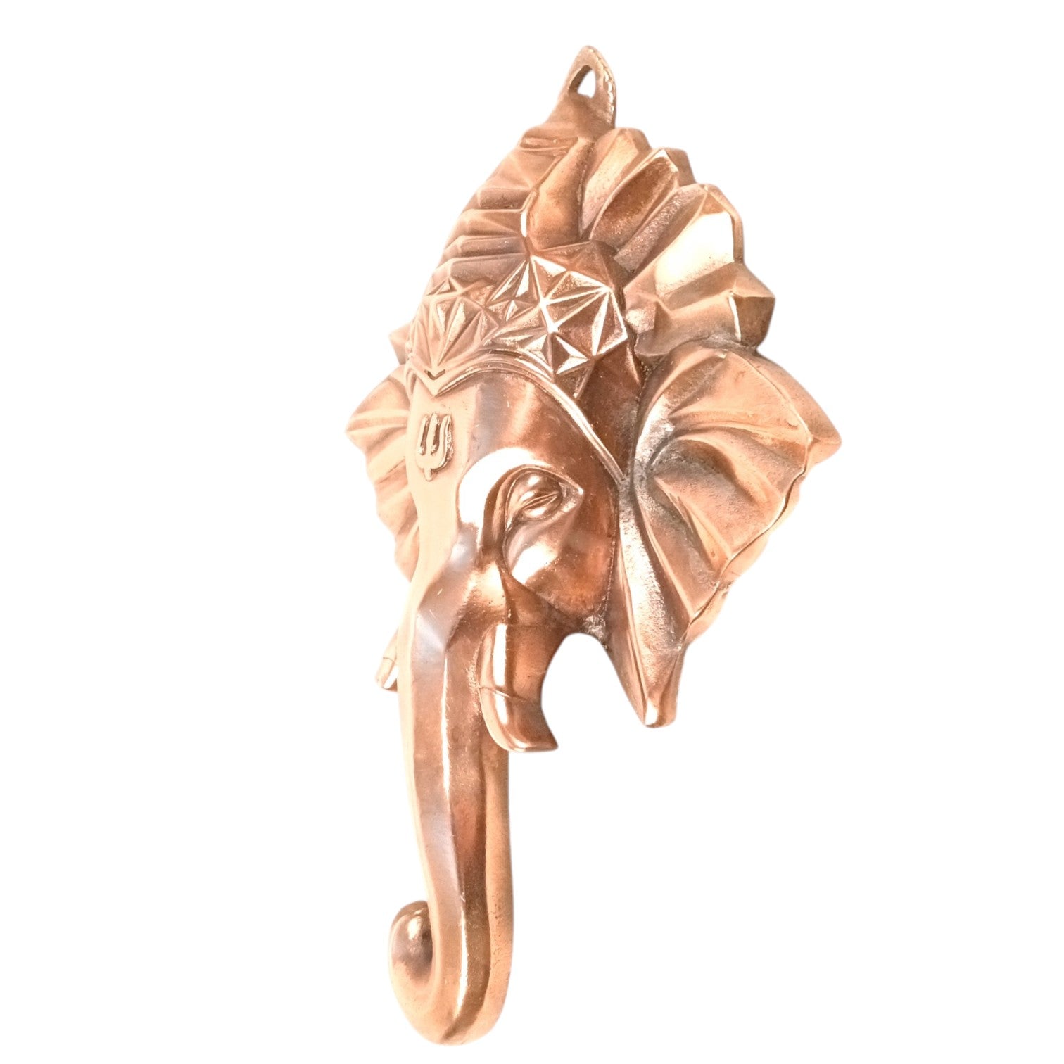 Ganesh Face Wall Hanging – Copper, 20 Inch - Apkamart