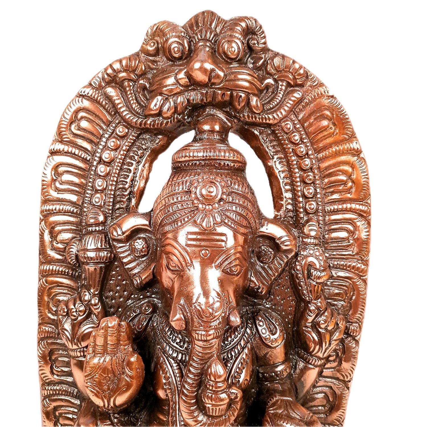 Ganesh Statue | Lord Ganesha Idol - for Home, Puja, Living Room, Entrance & Office Decor | Antique Idol for Religious & Spiritual Decor - 18 Inch - apkamart