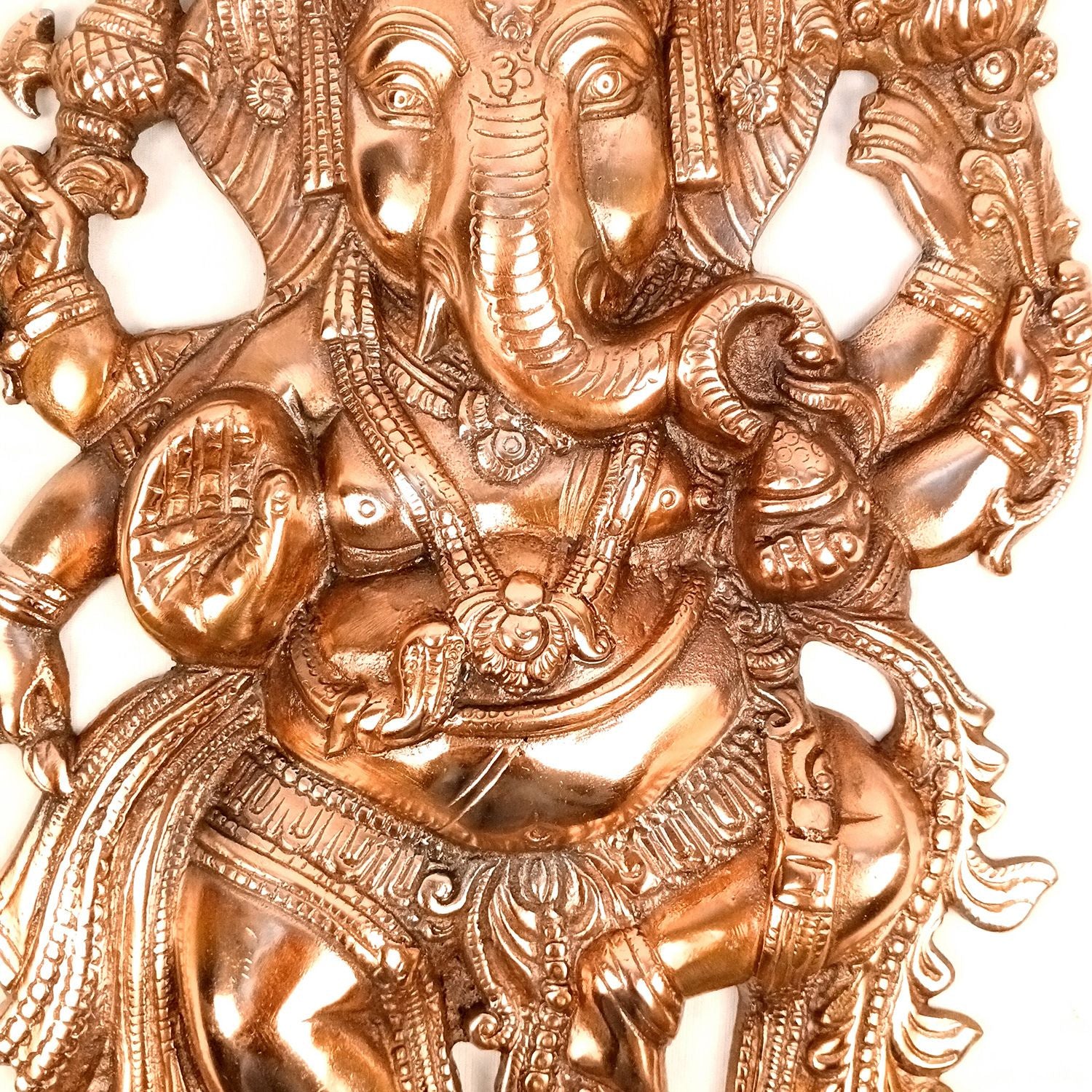 Ganesha Wall Hanging Idol | Large Lord Ganesh Standing on Mouse Mooshak / Khade Ganesh Ji Statue For Big Walls Decor - For Puja, Home & Entrance Living Room & Gift - 22 Inch - Apkamat