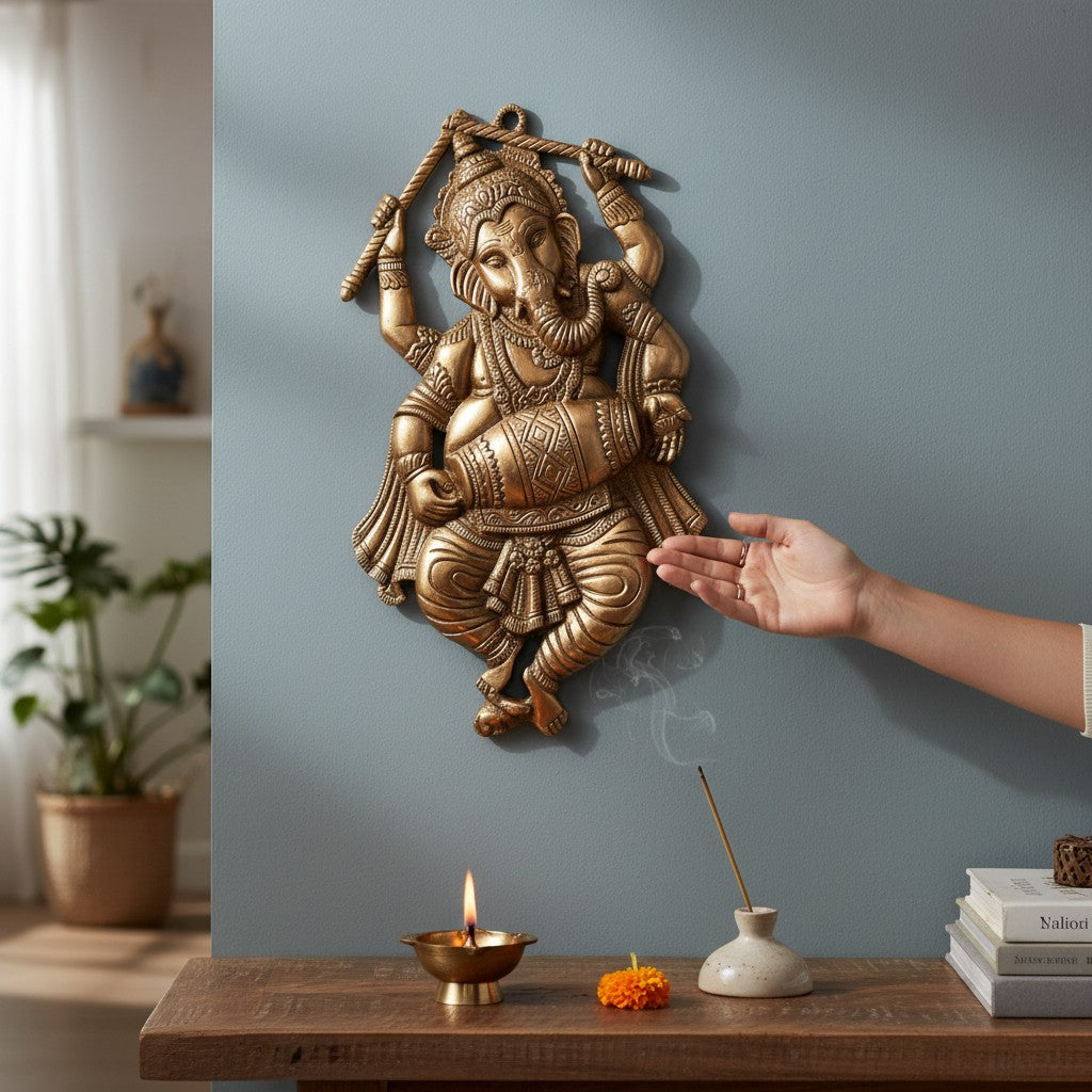 Dancing Ganesha Wall Hanging – 16 Inch - Apkamart