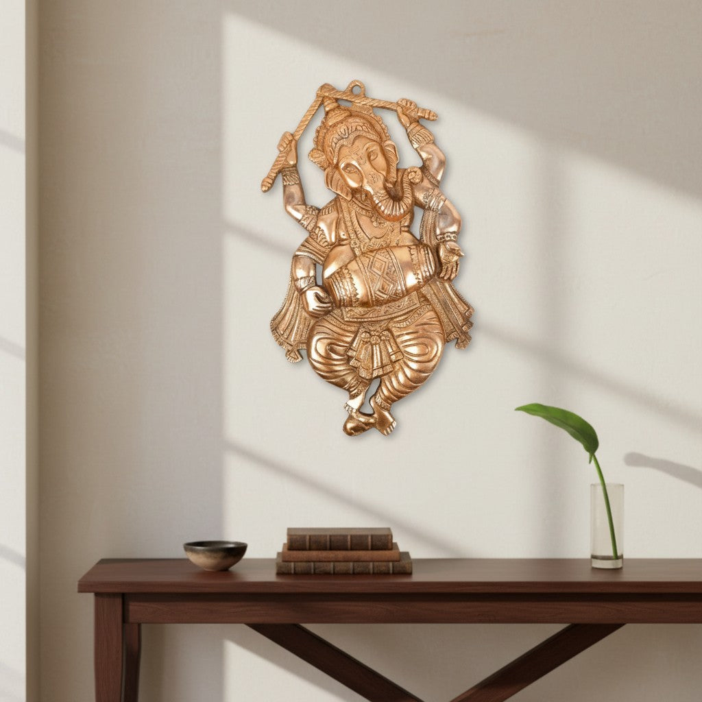 Dancing Ganesha Wall Hanging – 16 Inch - Apkamart