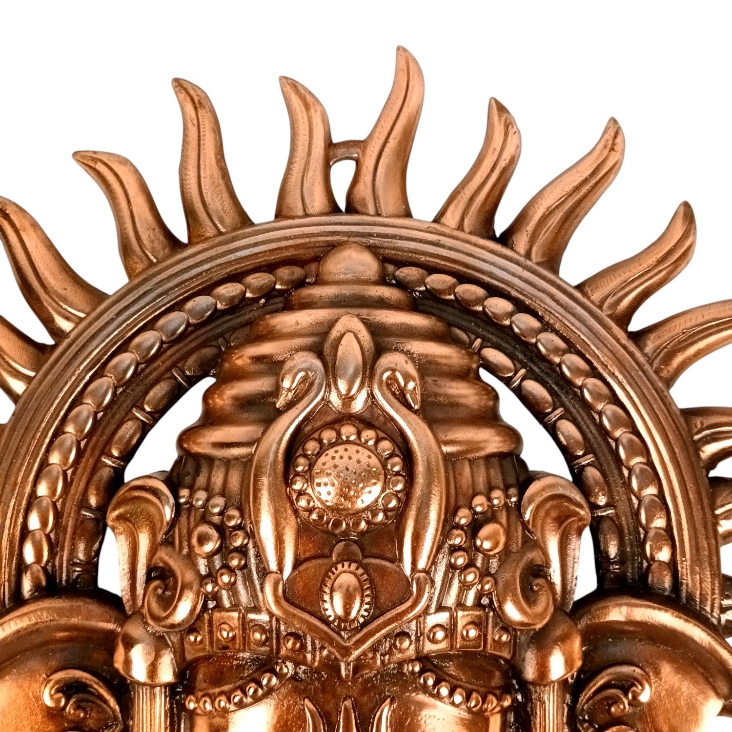 Ganesh Face Wall Hanging Showpiece | Metal Ganpati Idol for Wall Decor | Handcrafted Spiritual Home Decor | Gift for Housewarming, Diwali & Festivals - 24 Inch - Apkamart
