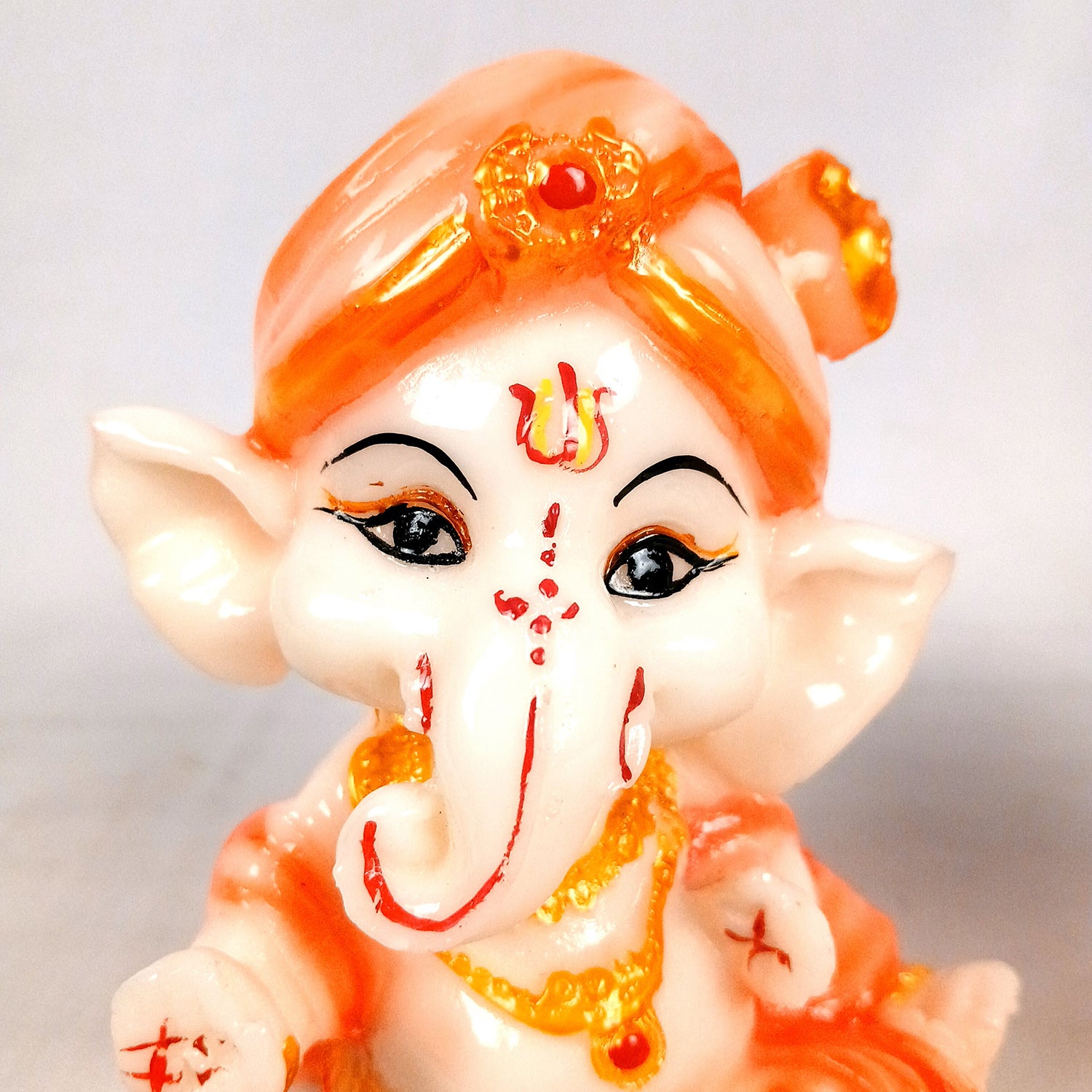 Ganesh Statue | Shri Ganesha Idol - for Home, Living Room, Office Decor, Puja, Car Dashboard & Gifts - 4 Inch (Pack of 2) - Apkamart