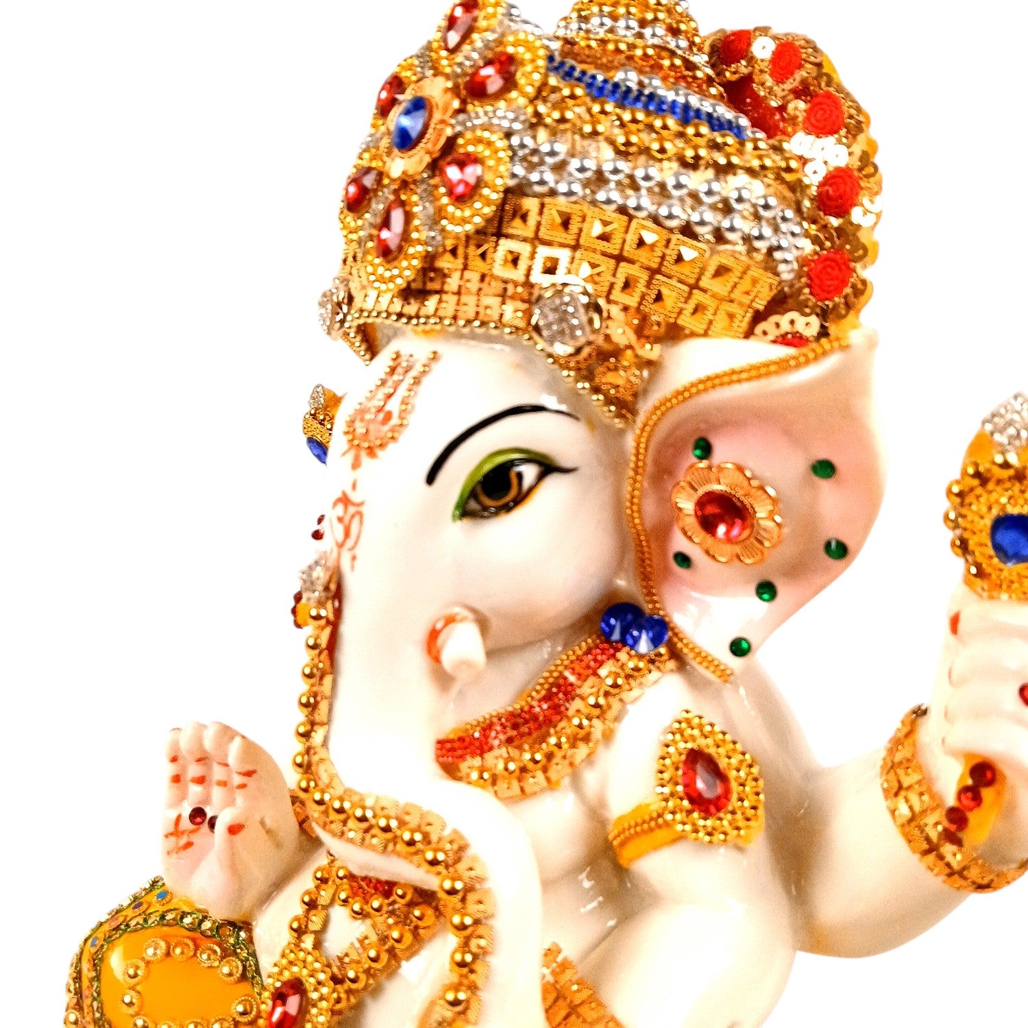 Ganesh Ji Idol | Religious Murti for Diwali & Housewarming Gift |Ganpati Jee Table Decor, Diwali & Festive Gift - 12 Inch - Apkamart