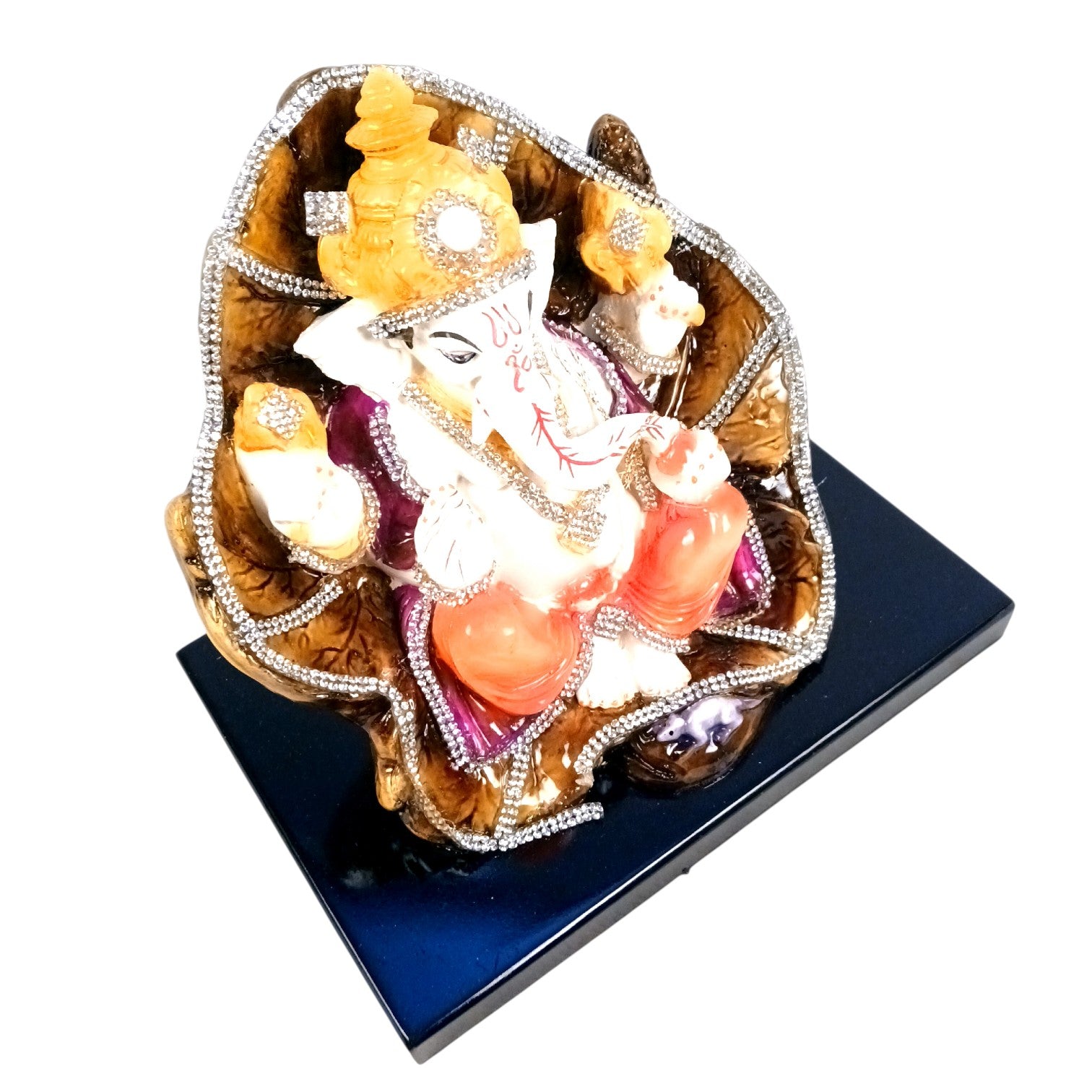 Ganpati Bappa Murti | Spiritual Home & Office Decor Idol | Religious Table Decor, Diwali & Festive Gift - 8 Inch - Apkamart