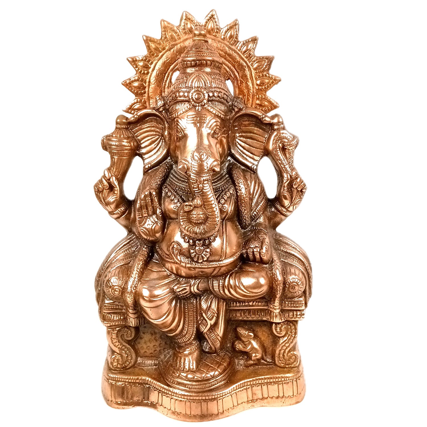 Ganesh Idol | Lord Ganesha Statue Murti | Religious & Spiritual Art - For Puja, Home & Entrance Living Room Decor & Gift - 18 Inch - Apkamart