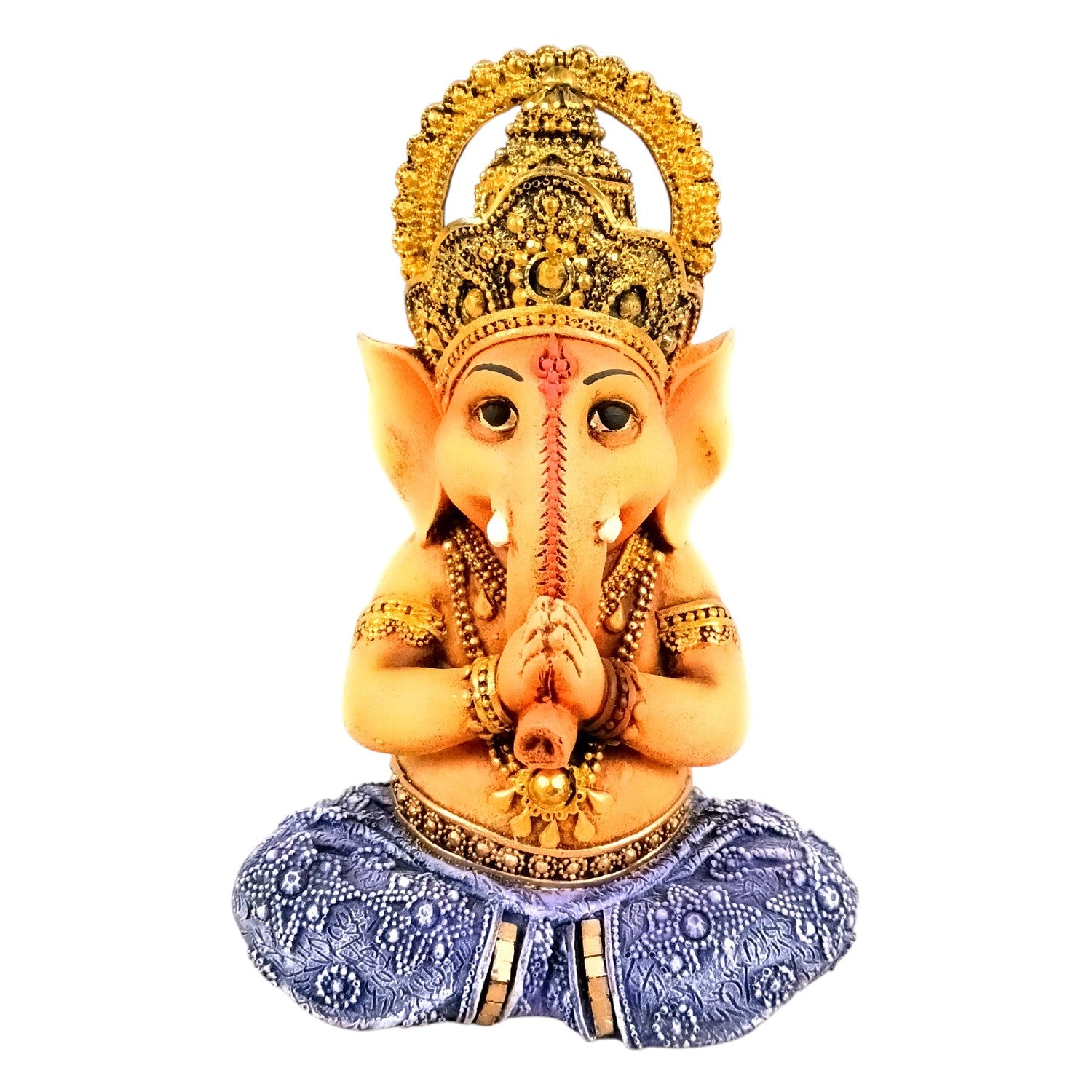 Shri Ganesh Idol | Ganesha Different Poses for Home, Pooja Room & Vastu | Religious Table Decor, Diwali & Festive Gift - 8 Inch - Apkamart