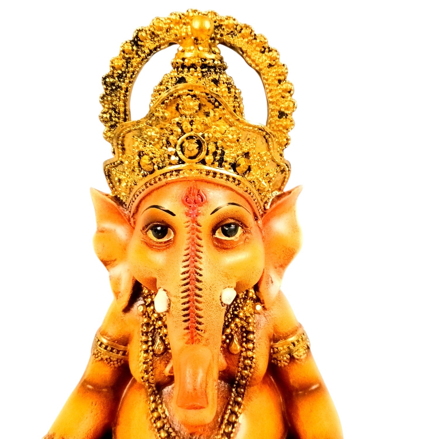 Shri Ganesh Idol | Ganesha Different Poses for Home, Pooja Room & Vastu | Religious Table Decor, Diwali & Festive Gift - 8 Inch - Apkamart