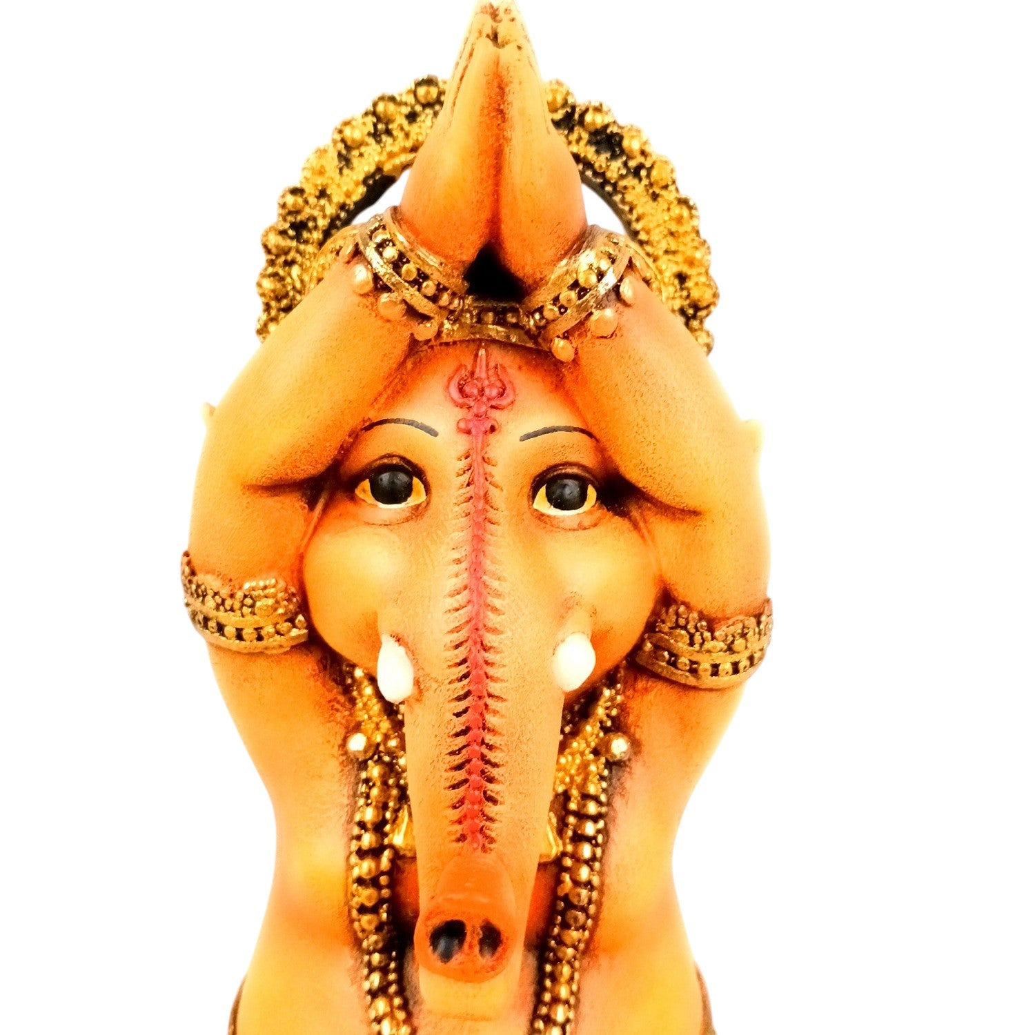 Shri Ganesh Idol | Ganesha Different Poses for Home, Pooja Room & Vastu | Religious Table Decor, Diwali & Festive Gift - 8 Inch - Apkamart