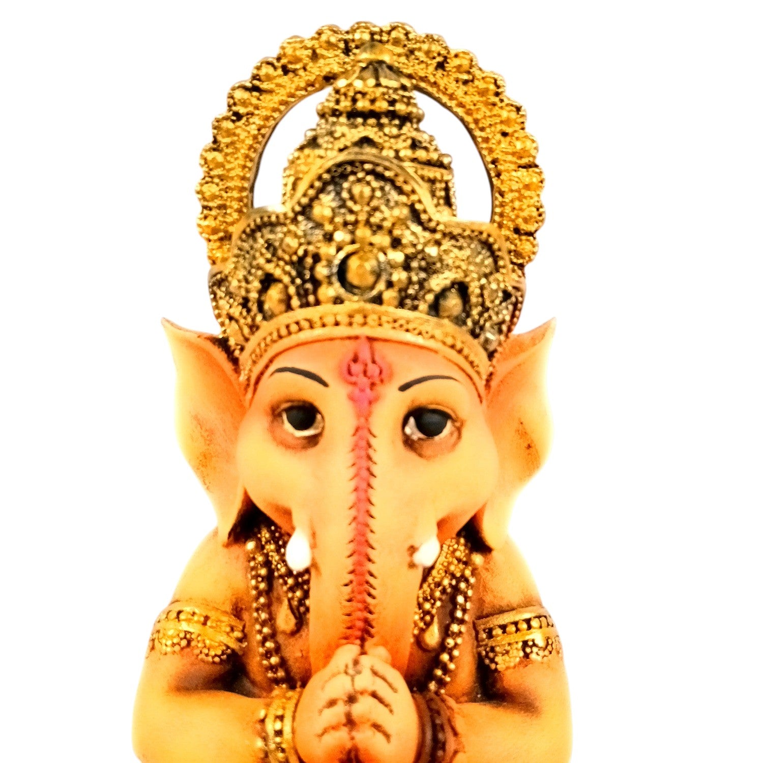 Shri Ganesh Idol | Ganesha Different Poses for Home, Pooja Room & Vastu | Religious Table Decor, Diwali & Festive Gift - 8 Inch - Apkamart