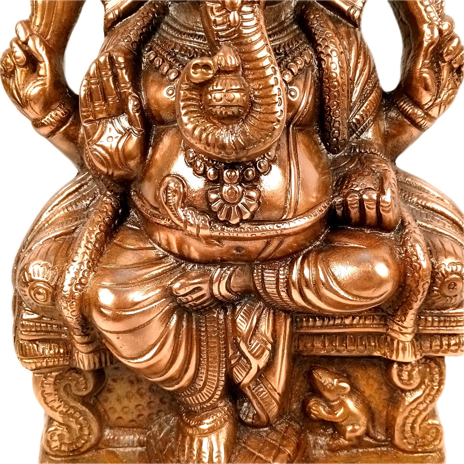 Ganesh Idol | Lord Ganesha Statue Murti | Religious & Spiritual Art - For Puja, Home & Entrance Living Room Decor & Gift - 18 Inch - Apkamart