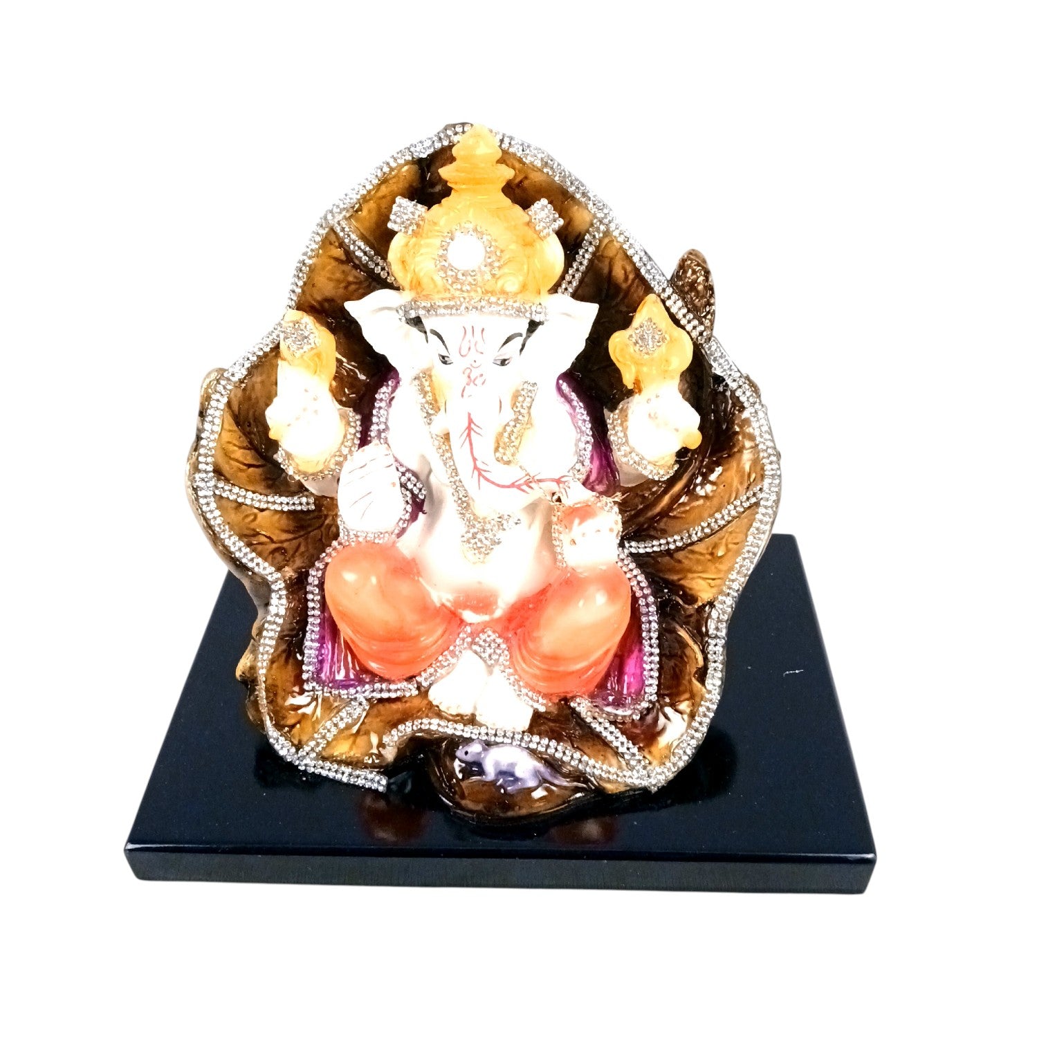 Ganpati Bappa Murti | Spiritual Home & Office Decor Idol | Religious Table Decor, Diwali & Festive Gift - 8 Inch - Apkamart