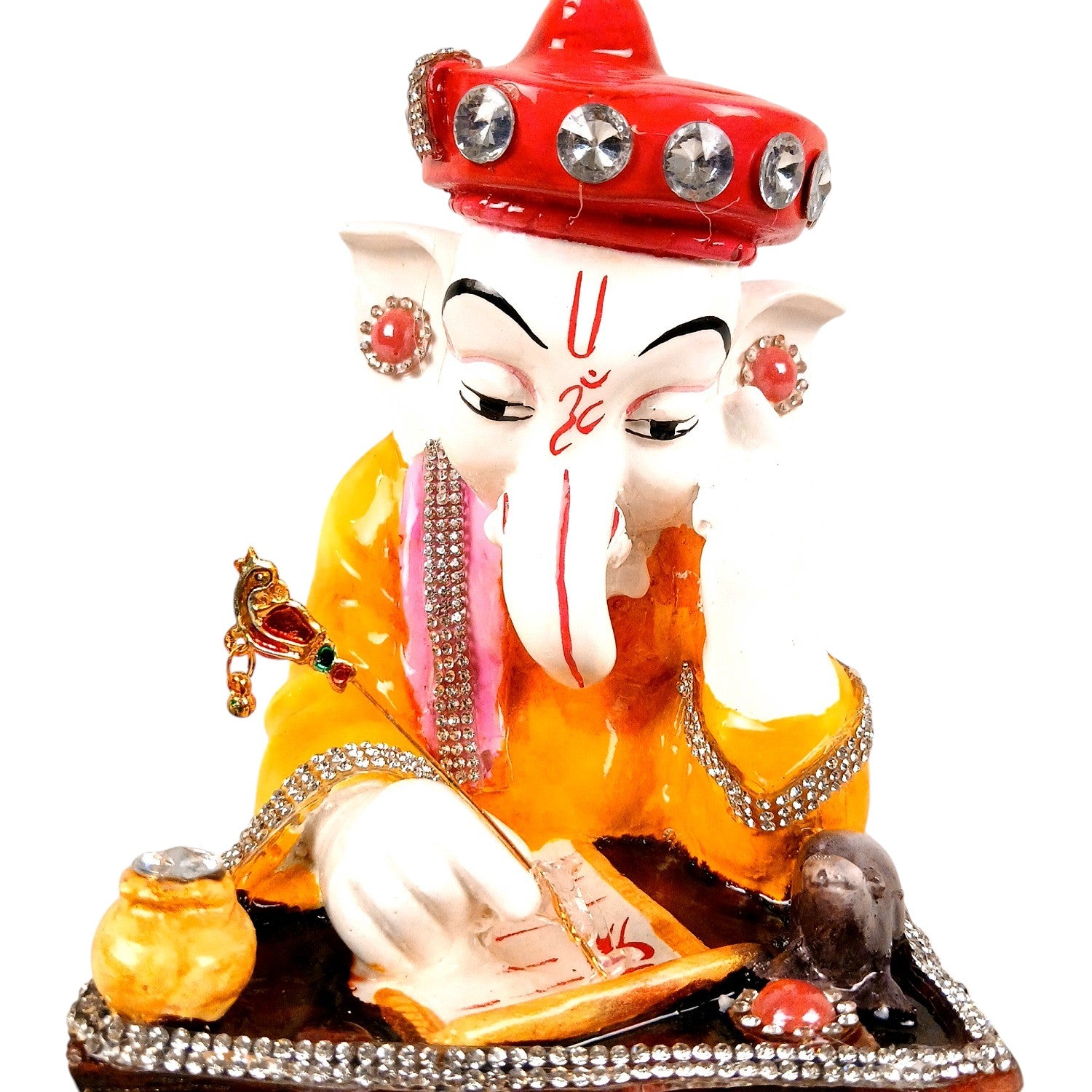 Ganesh Murti | Spiritual Home & Office Decor Idol | Lord GaneshaStatue for Home, Pooja Room & Vastu | Religious Table Decor, Diwali & Festive Gift - 9 Inch - Apkamart