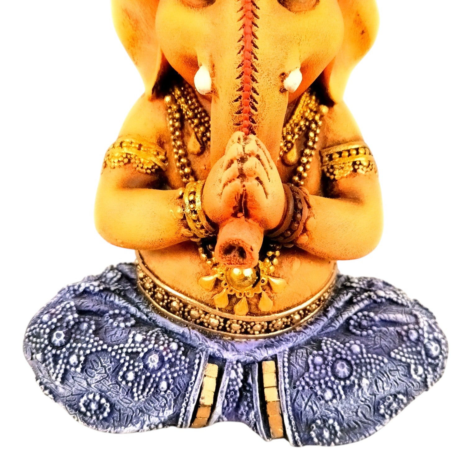 Shri Ganesh Idol | Ganesha Different Poses for Home, Pooja Room & Vastu | Religious Table Decor, Diwali & Festive Gift - 8 Inch - Apkamart