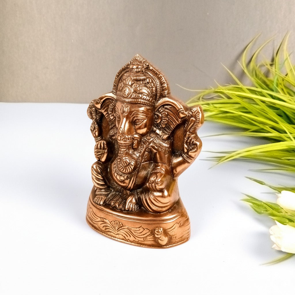 Ganesh Statue for Home Decor & Pooja | Lord Ganesha Idol for Mandir, Living Room & Office | Spiritual Decorative Showpiece for Gifting - 11 Inch - Apkamart
