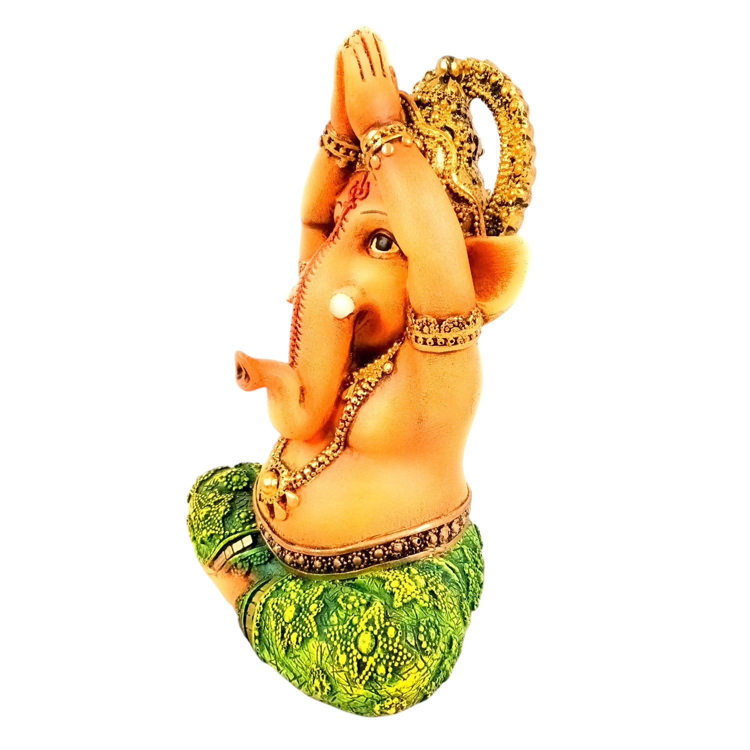 Shri Ganesh Idol | Ganesha Different Poses for Home, Pooja Room & Vastu | Religious Table Decor, Diwali & Festive Gift - 8 Inch - Apkamart