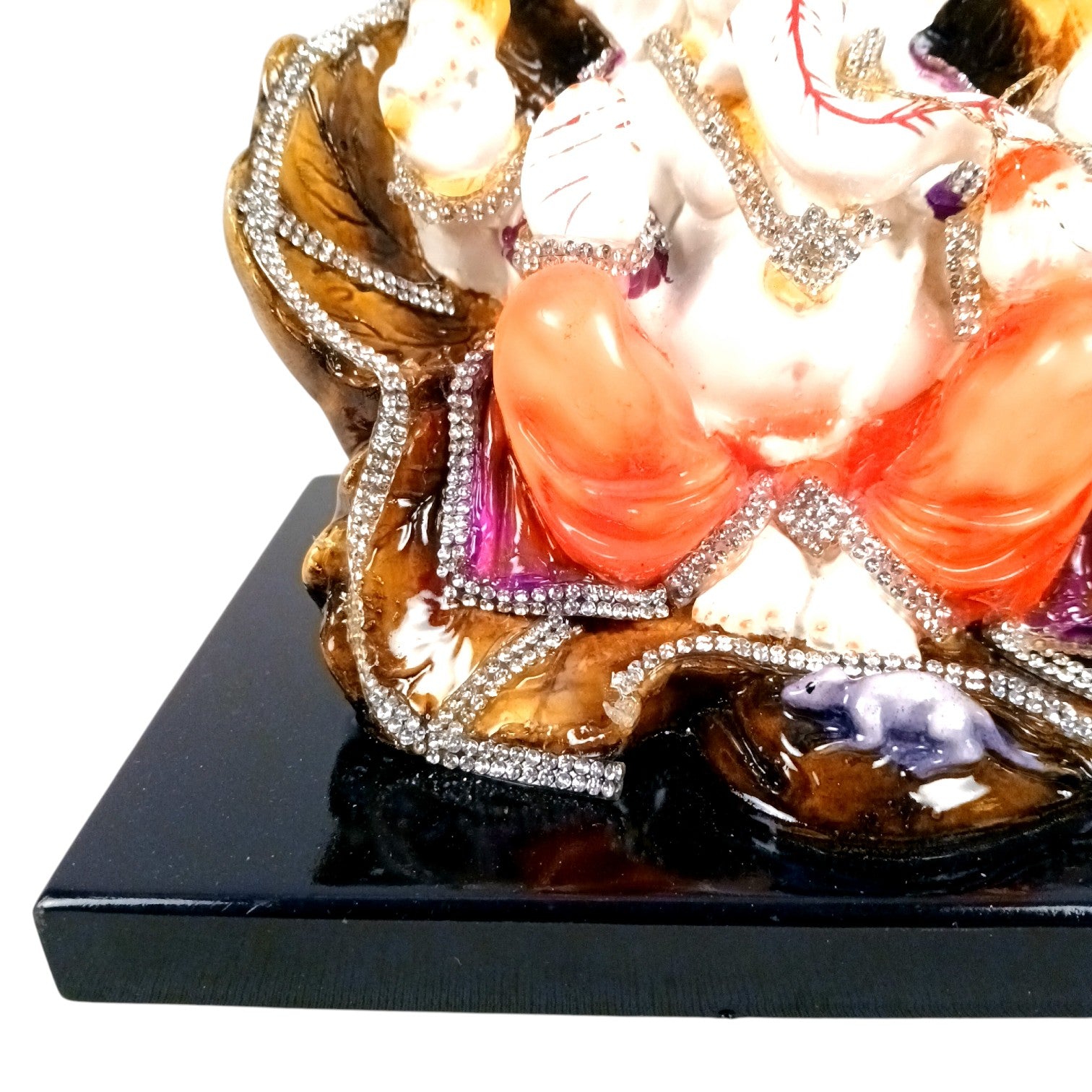 Ganpati Bappa Murti | Spiritual Home & Office Decor Idol | Religious Table Decor, Diwali & Festive Gift - 8 Inch - Apkamart