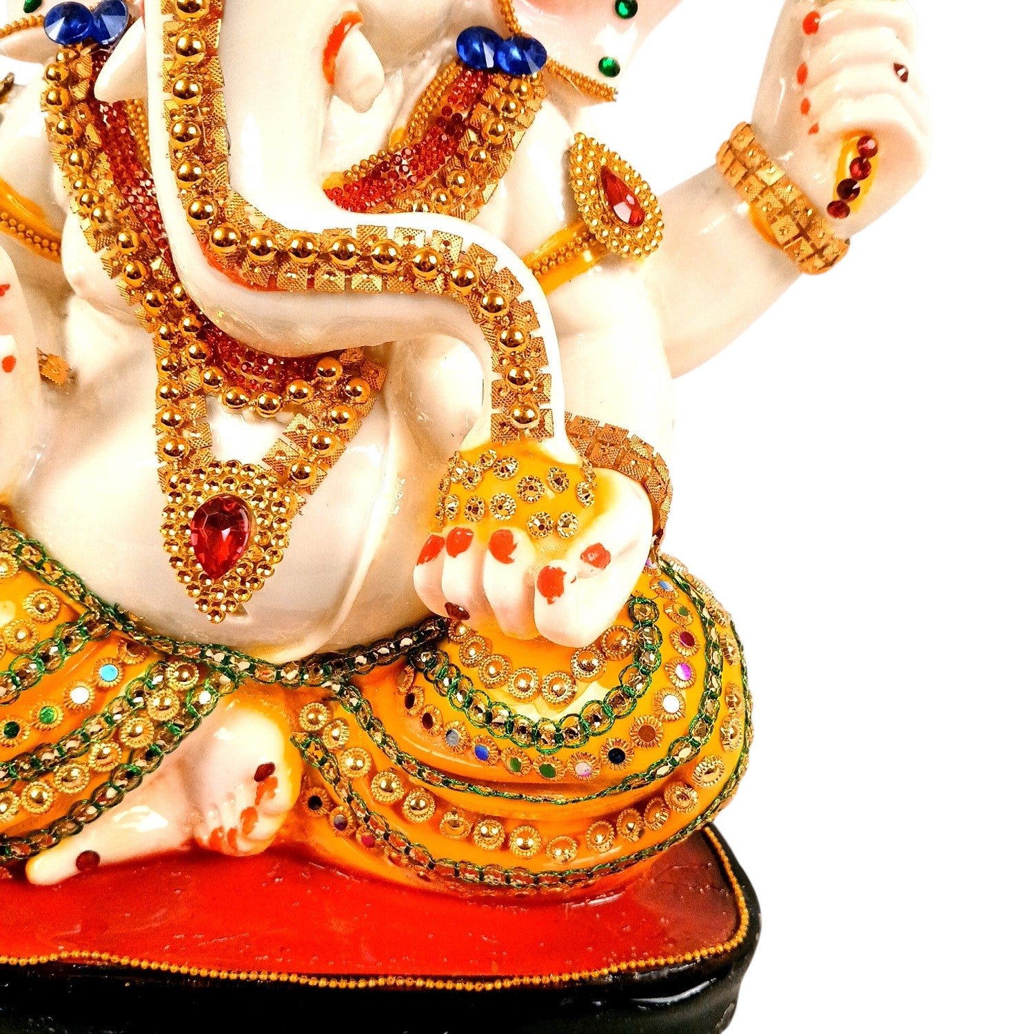 Ganesh Ji Idol | Religious Murti for Diwali & Housewarming Gift |Ganpati Jee Table Decor, Diwali & Festive Gift - 12 Inch - Apkamart