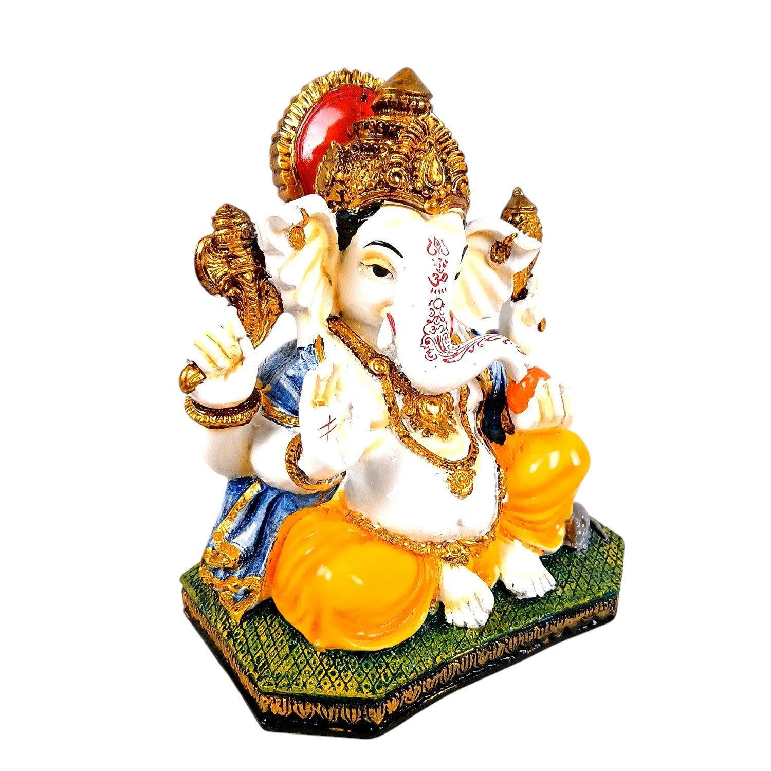 Ganesha Statue | Lord Ganesha Idol for Home, Pooja Room & Vastu | Religious Table Decor, Diwali & Festive Gift - 8 Inch - Apkamart