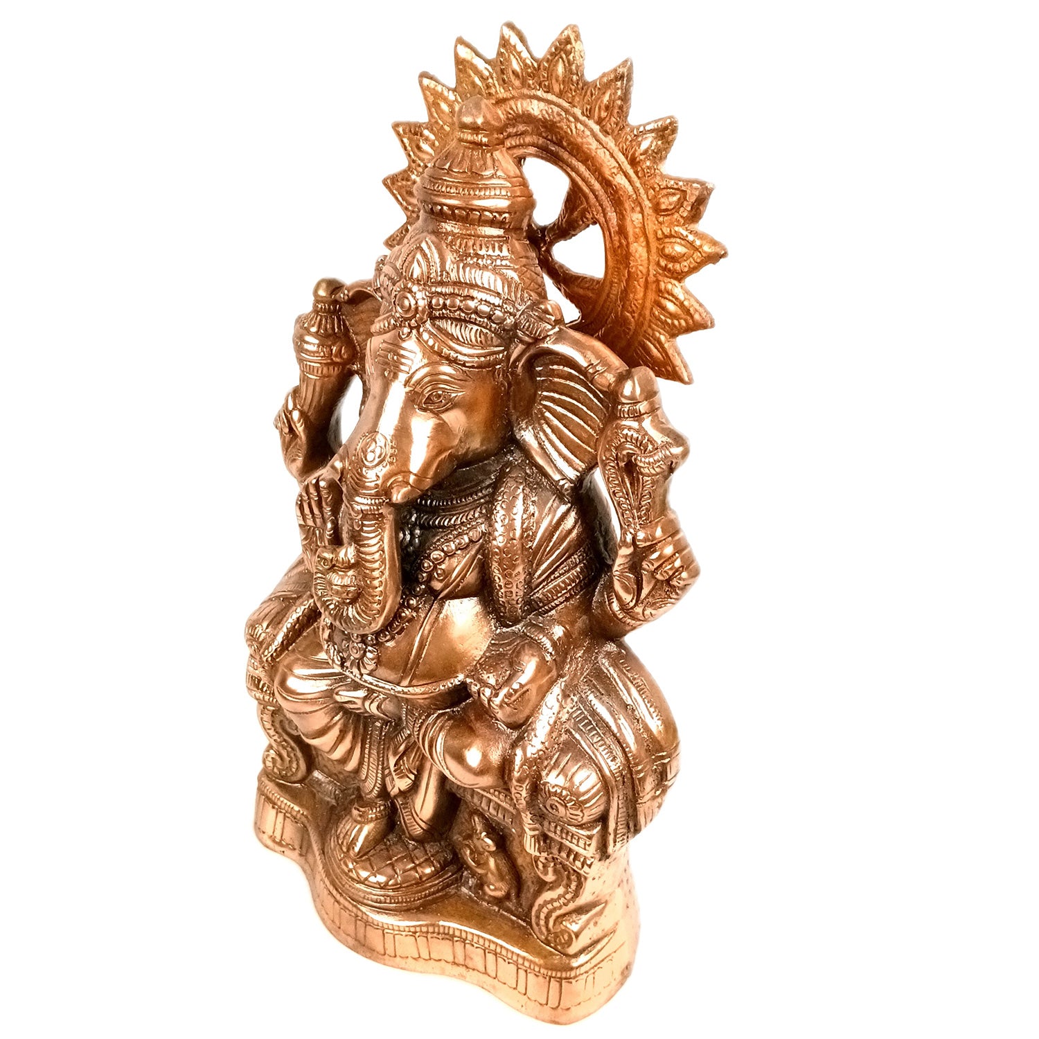 Ganesh Idol | Lord Ganesha Statue Murti | Religious & Spiritual Art - For Puja, Home & Entrance Living Room Decor & Gift - 18 Inch - Apkamart