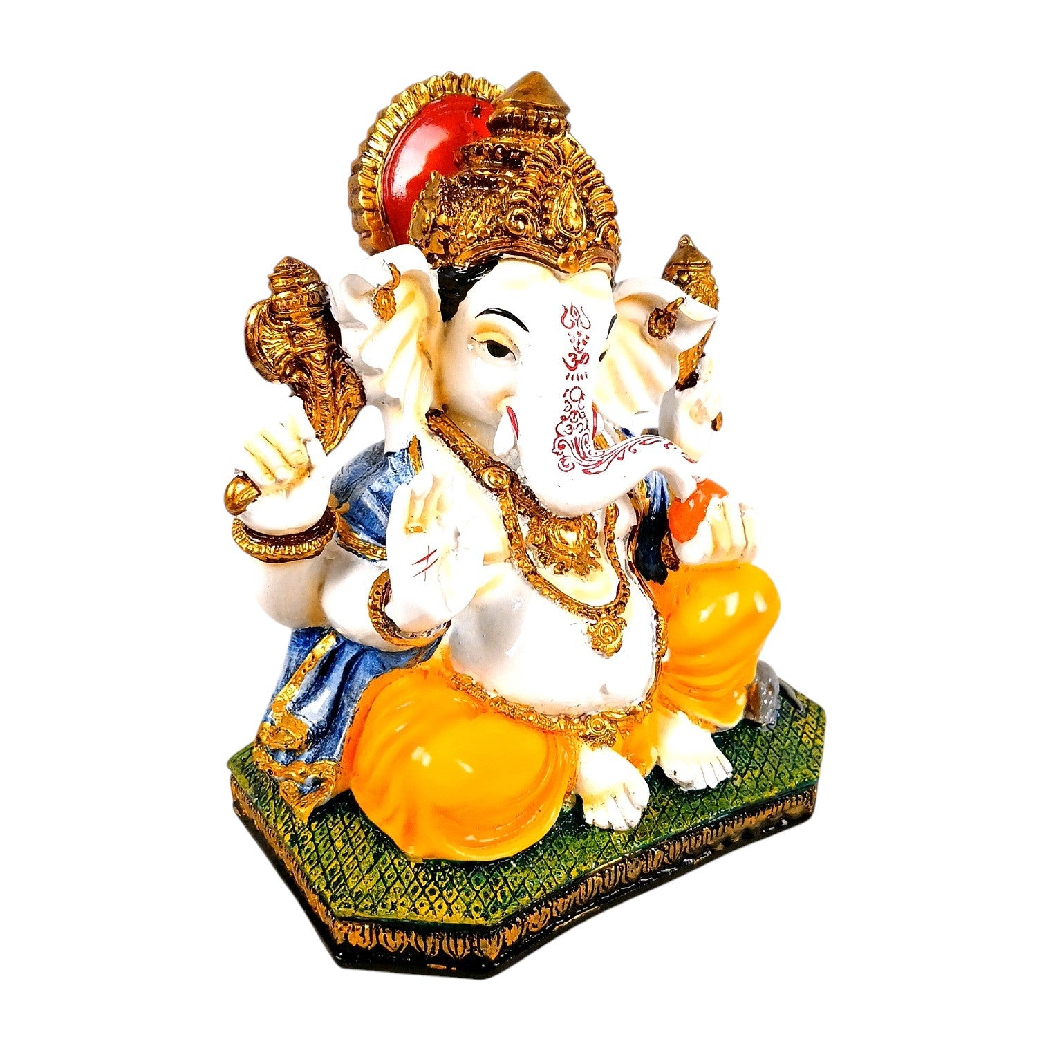Ganesha Statue | Lord Ganesha Idol for Home, Pooja Room & Vastu | Religious Table Decor, Diwali & Festive Gift - 8 Inch - Apkamart