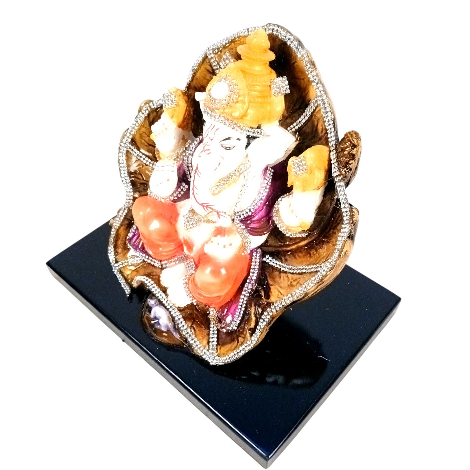 Ganpati Bappa Murti | Spiritual Home & Office Decor Idol | Religious Table Decor, Diwali & Festive Gift - 8 Inch - Apkamart