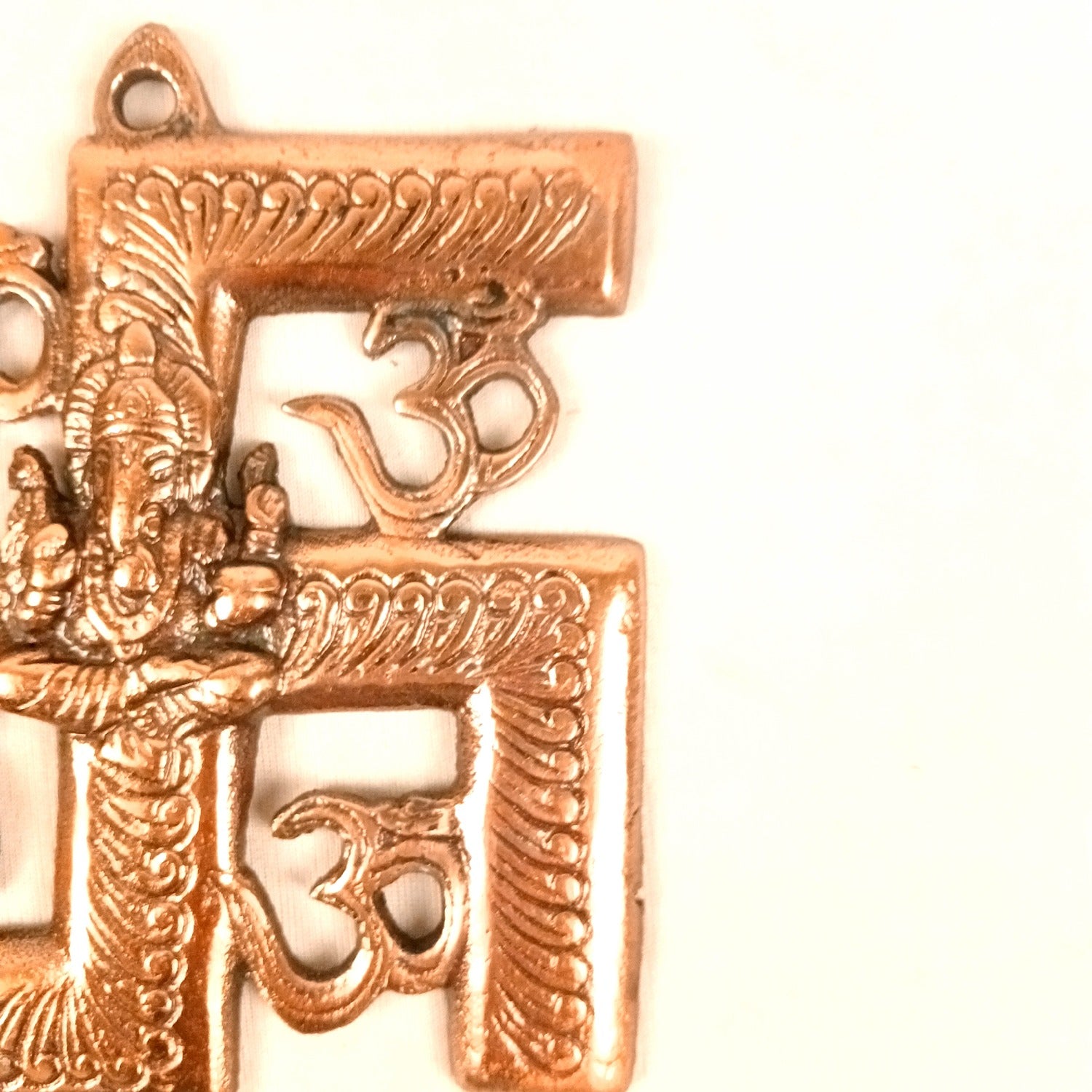 Swastik Ganesh Wall Hanging | Lord Ganesh with Swastik Metal Wall Décor for Home Entrance, Pooja Room & Vastu | Auspicious Decorative Wall Art for Living Room - 6 Inch - Apkamart
