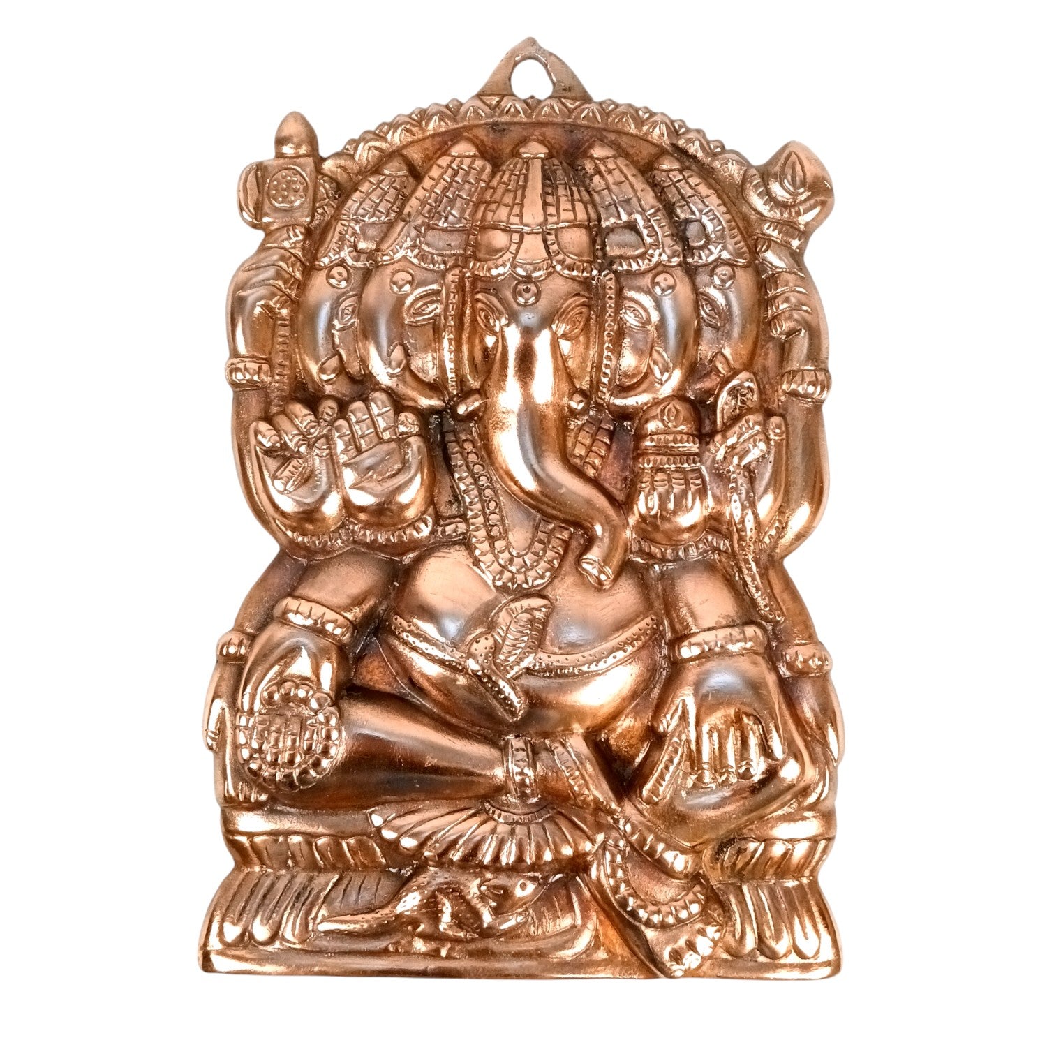 Ganesh Ji Saptmukhi Wall Hanging Showpiece | Ganpati Idol for Wall Decor | Handcrafted Home Decor | Spiritual Gift for Housewarming, Diwali & Birthday - 14 Inch - Apkamart