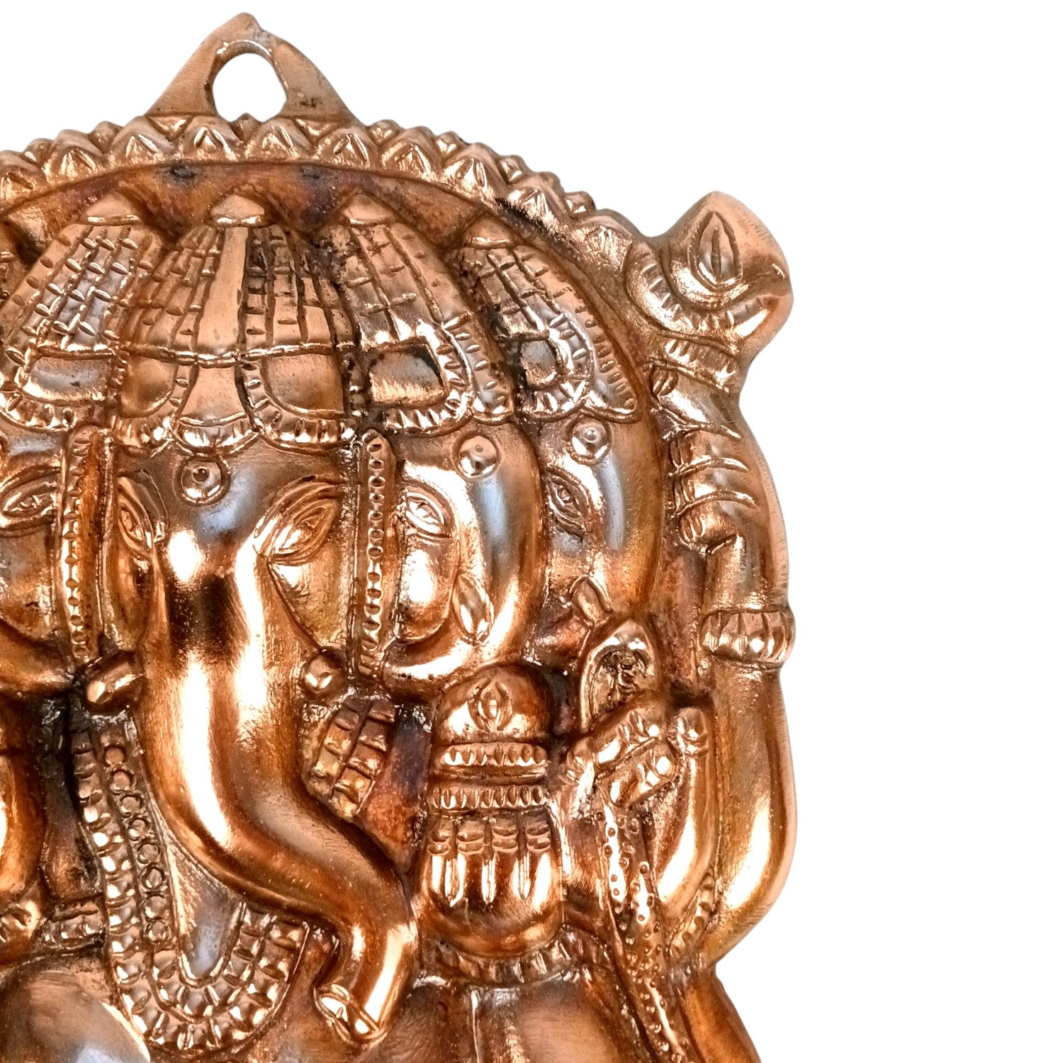 Ganesh Ji Saptmukhi Wall Hanging Showpiece | Ganpati Idol for Wall Decor | Handcrafted Home Decor | Spiritual Gift for Housewarming, Diwali & Birthday - 14 Inch - Apkamart