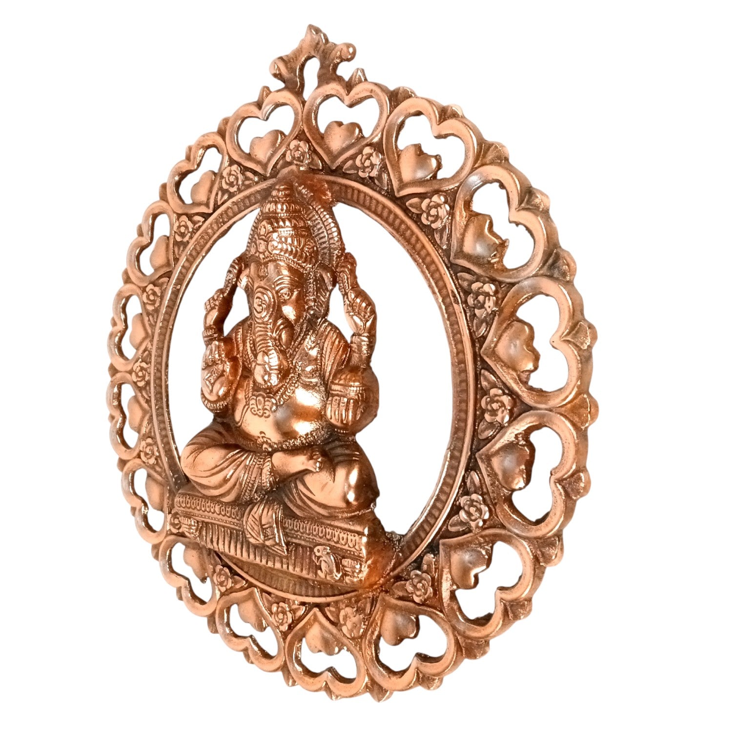 Ganesh Wall Hanging | Handcrafted Ganesha Idol for Home, Temple & Office | Spiritual Decorative Wall Art for Positivity & Prosperity - 13 Inch - Apkamart