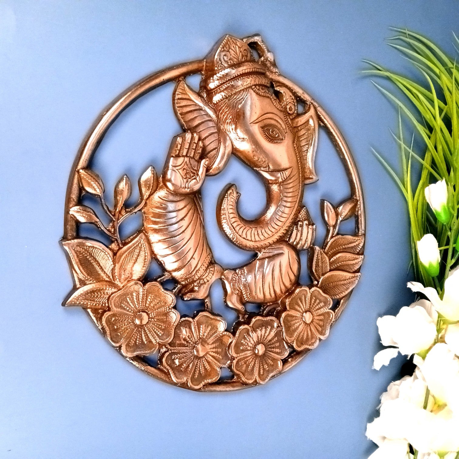 Ganesh Ji Wall Hanging – Decorative Wall Art for Home, Office, Housewarming & Spiritual Decor - 13 Inch - Apkamart