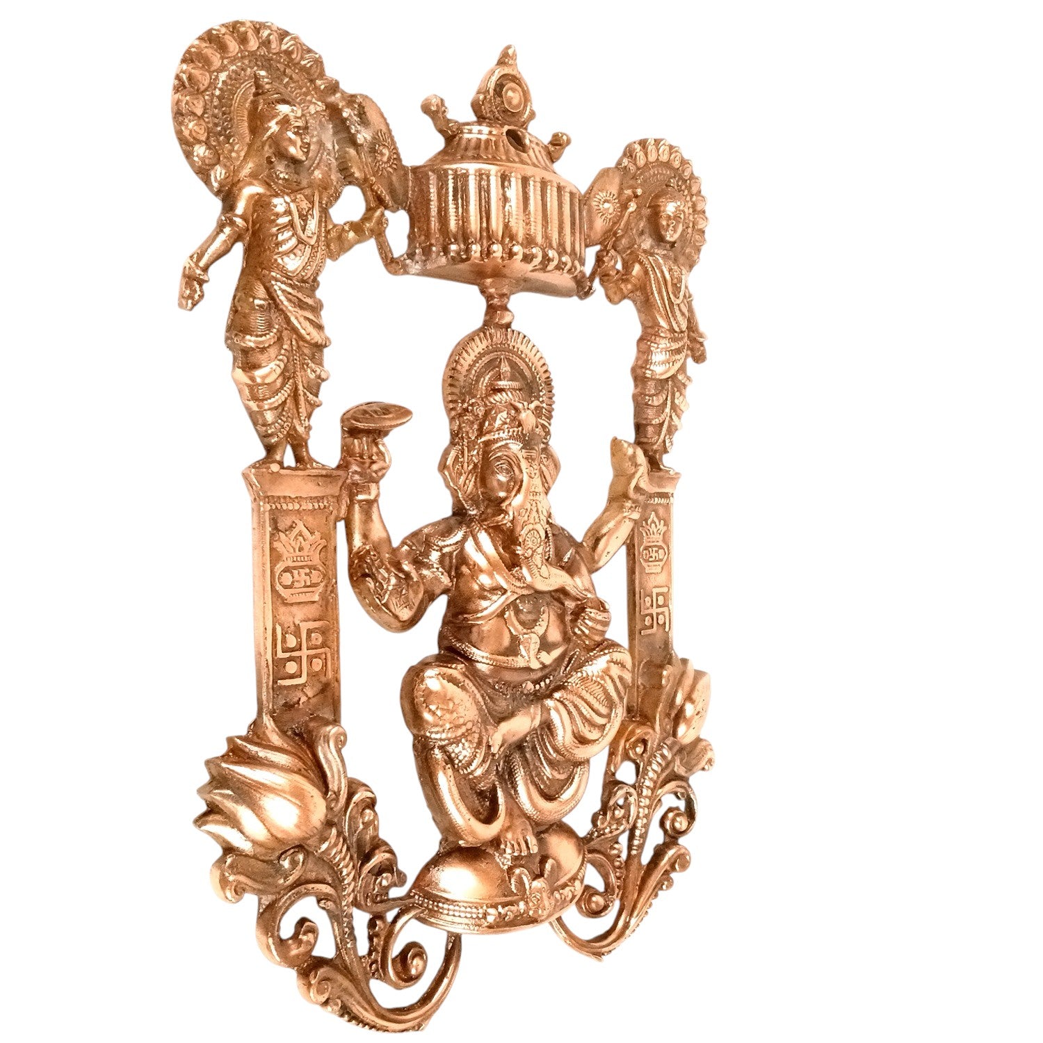Lord Ganesh Wall Hanging | Ganpati Wall Decor for Home, Pooja Room & Entrance | Religious Decorative Idol for Living Room & Office - 21 Inch - Apkamart