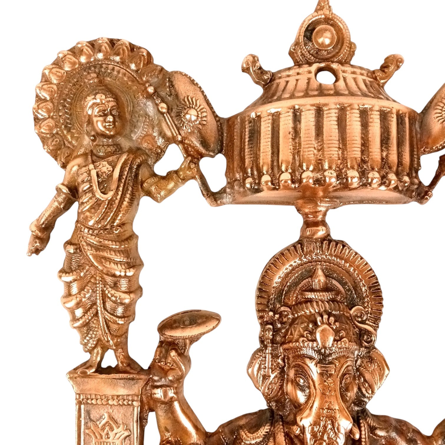 Lord Ganesh Wall Hanging | Ganpati Wall Decor for Home, Pooja Room & Entrance | Religious Decorative Idol for Living Room & Office - 21 Inch - Apkamart