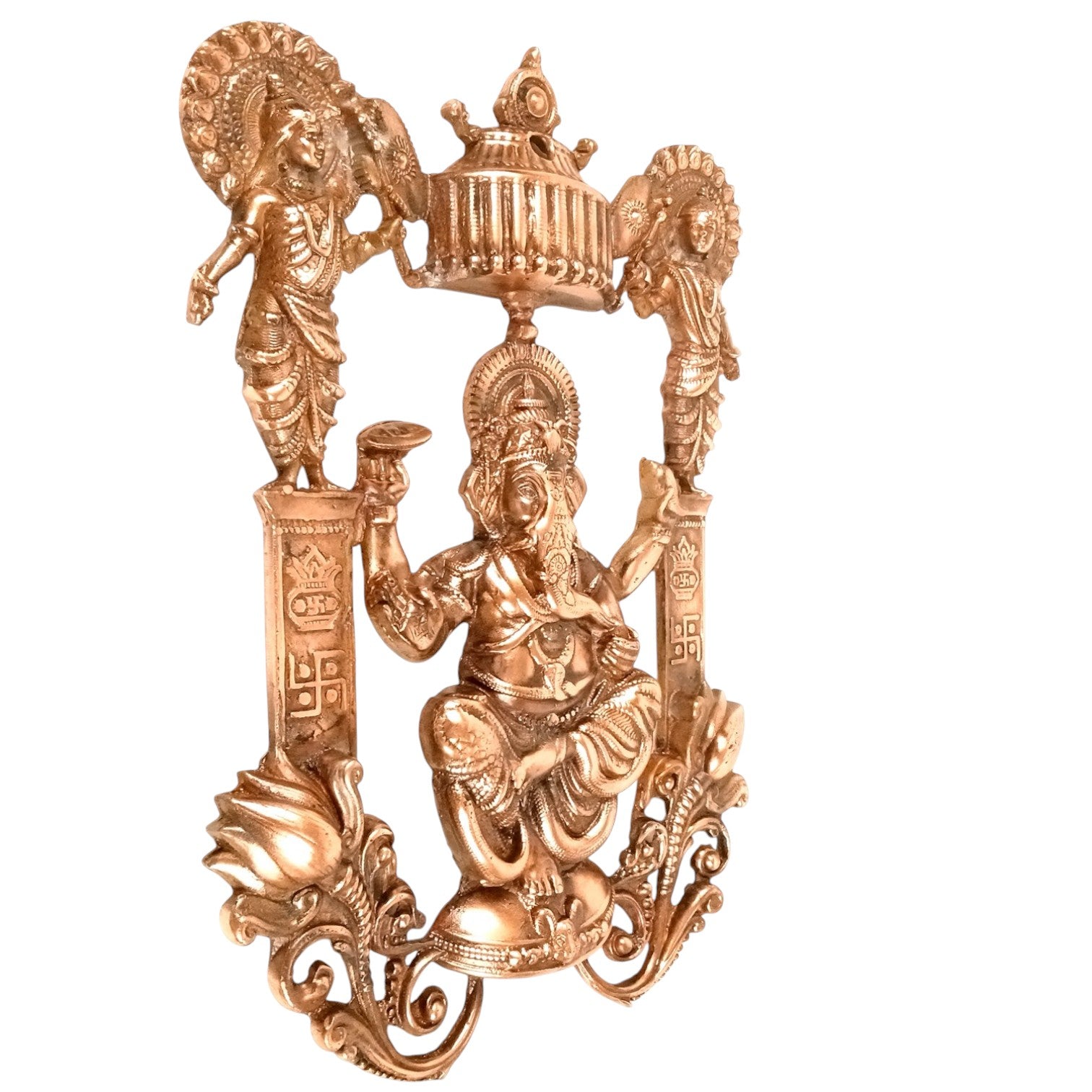 Lord Ganesh Wall Hanging | Ganpati Wall Decor for Home, Pooja Room & Entrance | Religious Decorative Idol for Living Room & Office - 21 Inch - Apkamart
