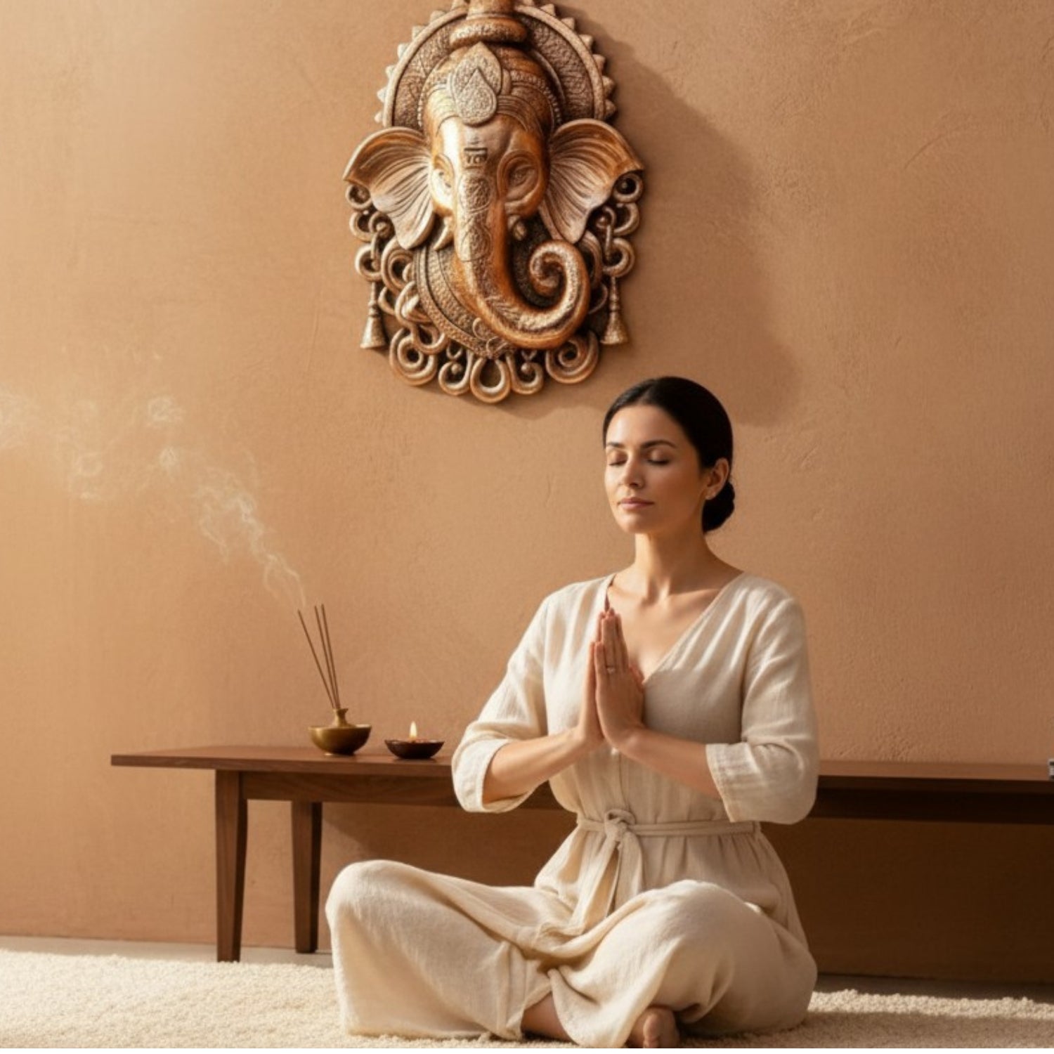 Ganesh Wall Hanging | Shri Ganesha Wall Decor Statue - for Diwali & Housewarming Gift | Religious & Spiritual Wall Art - for Puja, Home, Entrance & Living Room - 20 Inch - Apkamart