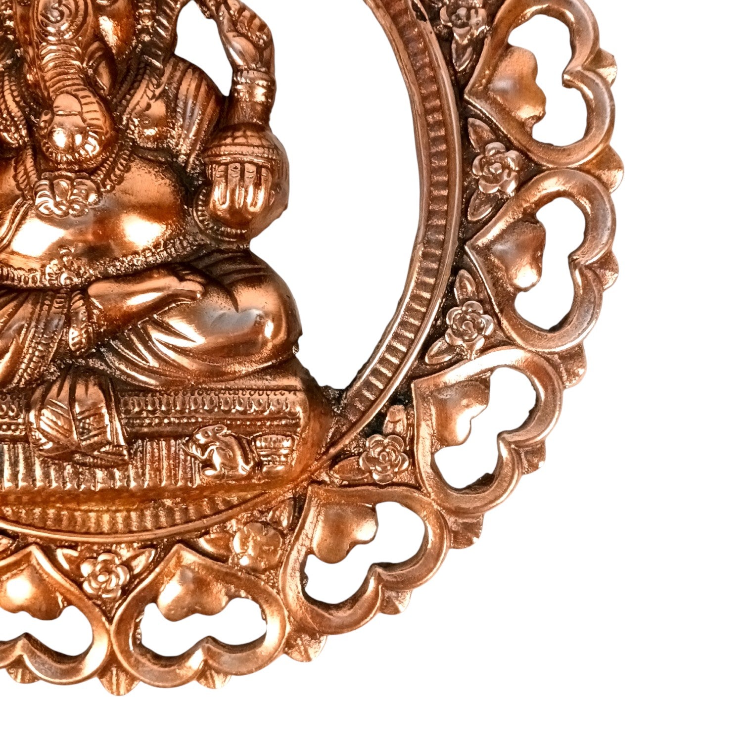 Ganesh Wall Hanging | Handcrafted Ganesha Idol for Home, Temple & Office | Spiritual Decorative Wall Art for Positivity & Prosperity - 13 Inch - Apkamart