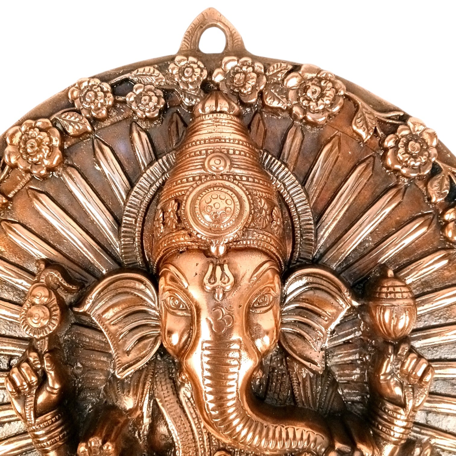 Ganesh Wall Hanging Statue | Lord Ganesha Wall Art - for Home, Puja, Living Room & Office | Antique Idol for Religious & Spiritual Decor - 19 Inch - Apkamart
