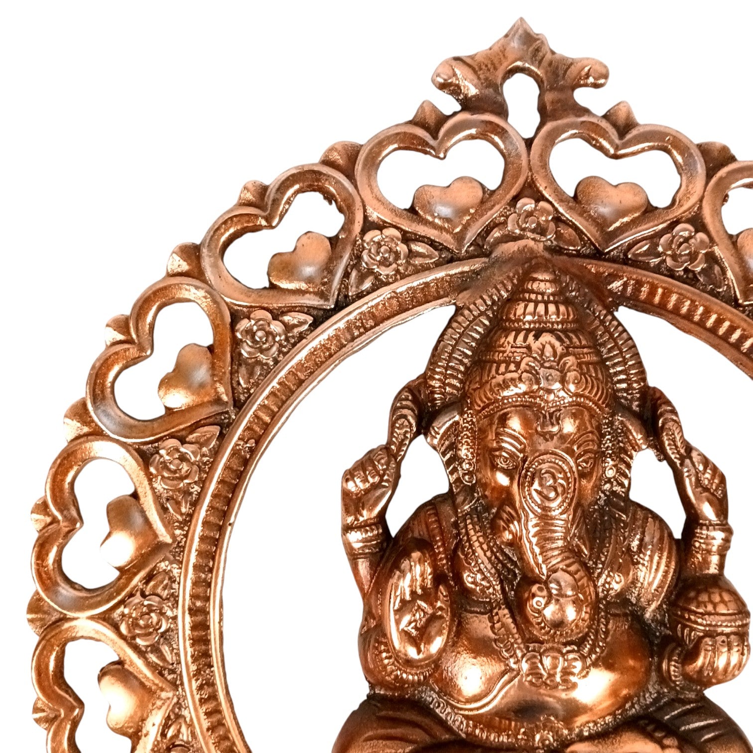 Ganesh Wall Hanging | Handcrafted Ganesha Idol for Home, Temple & Office | Spiritual Decorative Wall Art for Positivity & Prosperity - 13 Inch - Apkamart