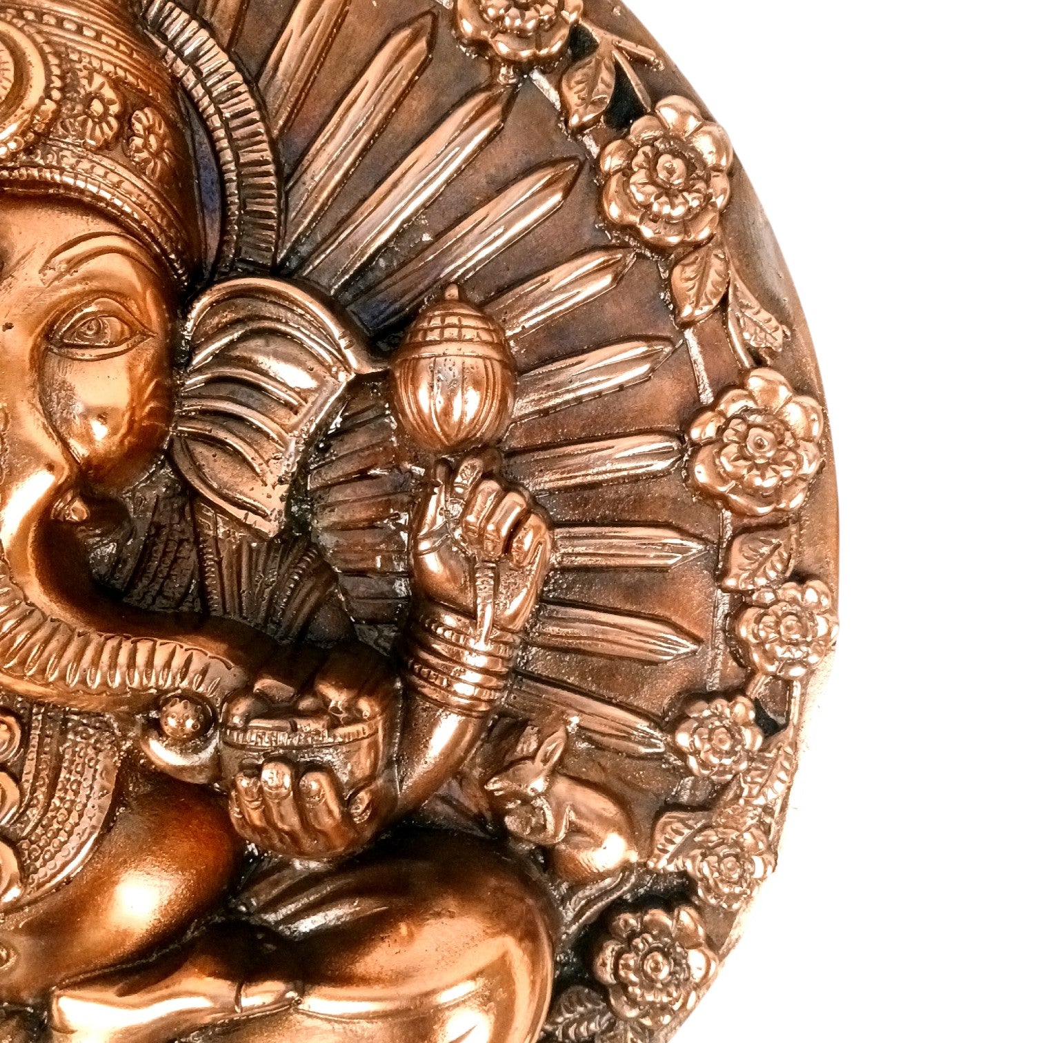 Ganesh Wall Hanging Statue | Lord Ganesha Wall Art - for Home, Puja, Living Room & Office | Antique Idol for Religious & Spiritual Decor - 19 Inch - Apkamart