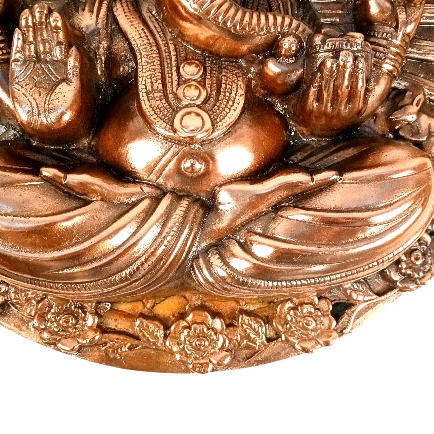 Ganesh Wall Hanging Statue | Lord Ganesha Wall Art - for Home, Puja, Living Room & Office | Antique Idol for Religious & Spiritual Decor - 19 Inch - Apkamart