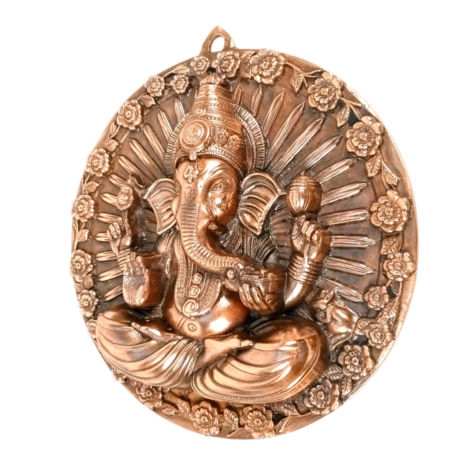 Ganesh Wall Hanging Statue | Lord Ganesha Wall Art - for Home, Puja, Living Room & Office | Antique Idol for Religious & Spiritual Decor - 19 Inch - Apkamart