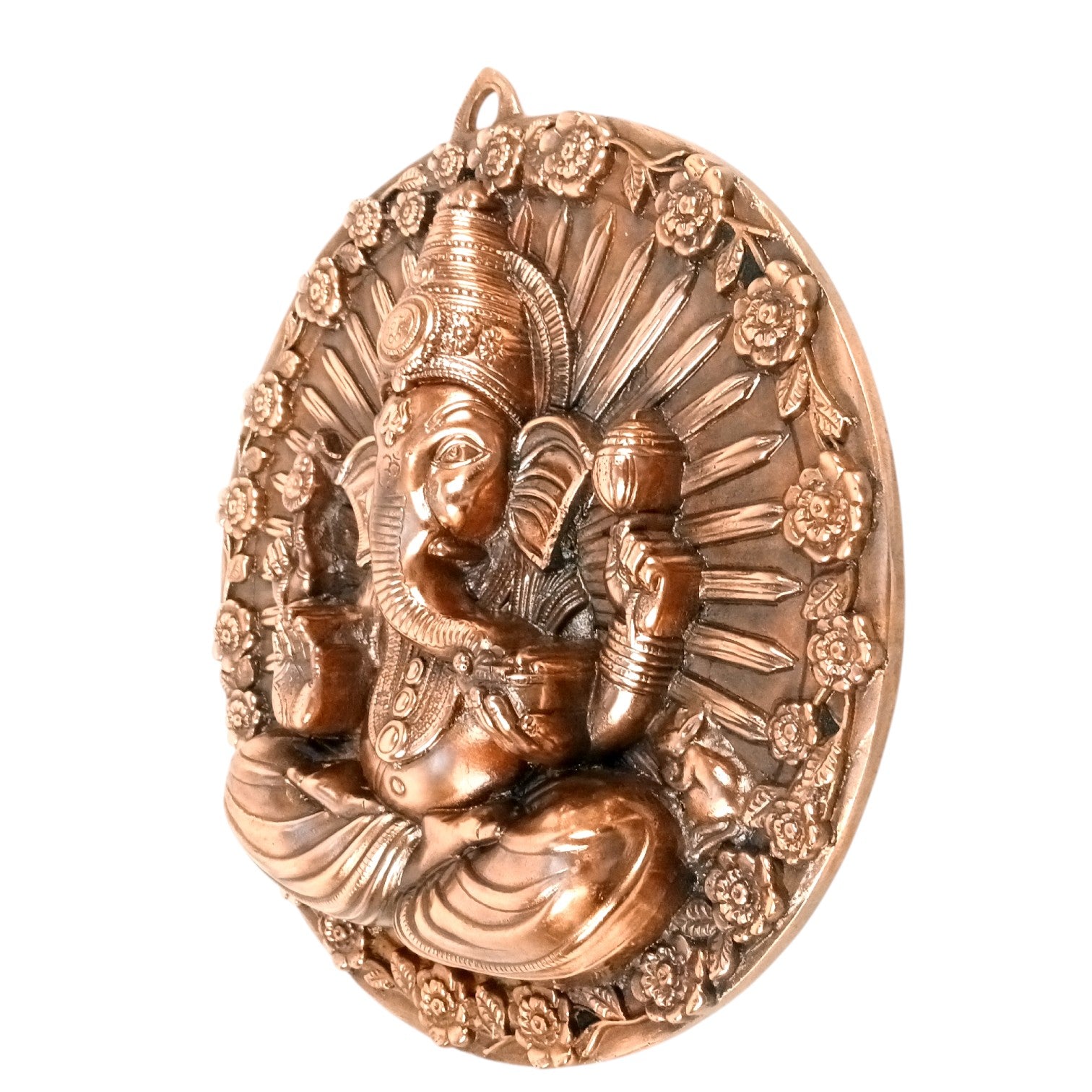 Ganesh Wall Hanging Statue | Lord Ganesha Wall Art - for Home, Puja, Living Room & Office | Antique Idol for Religious & Spiritual Decor - 19 Inch - Apkamart