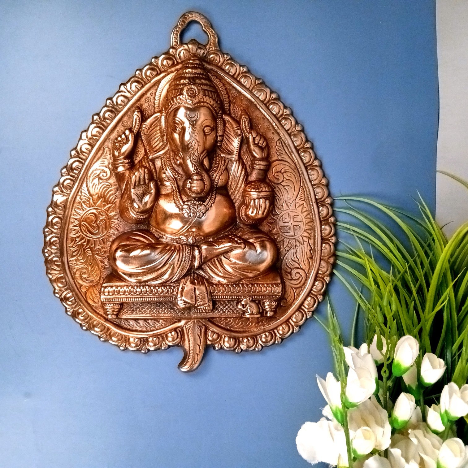 Ganesh Wall Hanging for Home Decor | Decorative Wall Art for Living Room, Bedroom & Office | Stylish Wall Hanging Showpiece & Gift Item - 16 Inch - Apkamart
