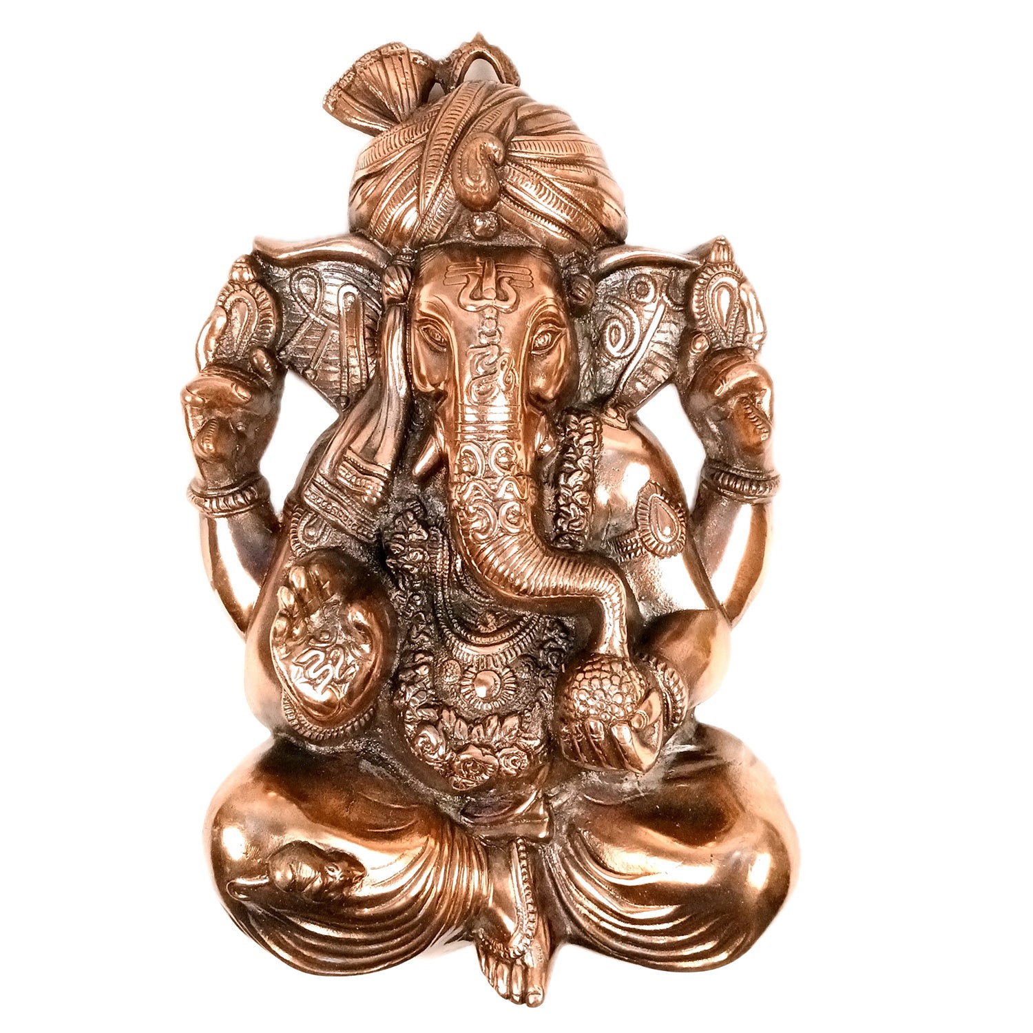 Lord Ganesh Wall Hanging Idol | Ganesha Wall Idol Big Size - for Home, Living Room, Entrance, Main Door | Metal Ganesh Wall Art for Religious & Spiritual Decor | Diwali & Housewarming Gift - 21 Inch - Apkamart