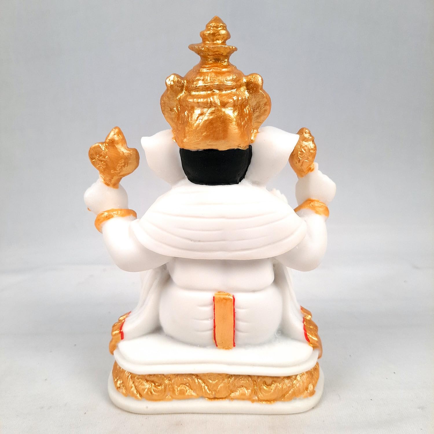 Ganesh Statue With Marble Finish | Exclusive Ganesha Murti | Ganpati Idol - Puja, Home, Office Desk, Table Decor, Diwali Gift - 5 Inch - apkamart #Style_design 3