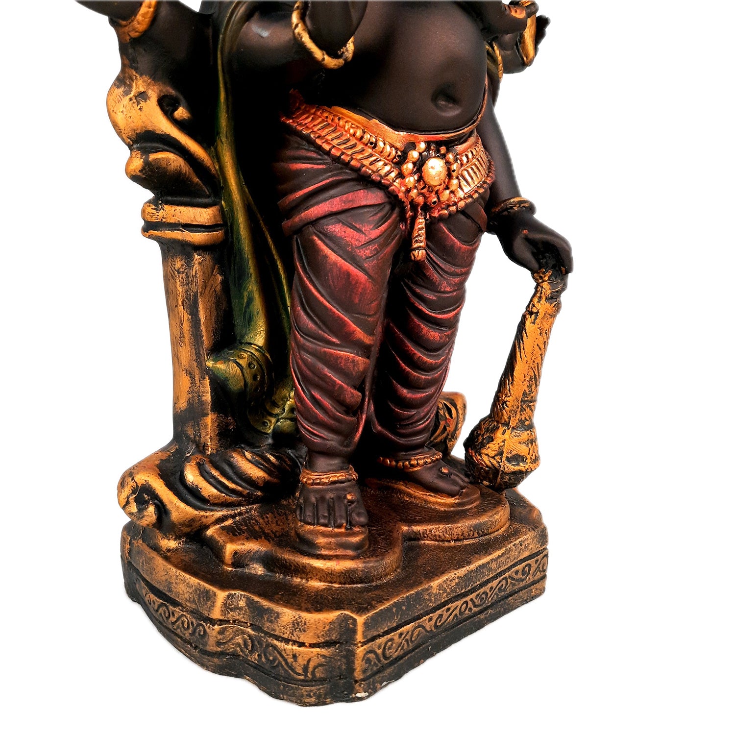 Panchmukhi Ganesh Idol | Big Lord Ganesha Statue Murti - for Puja, Home & Entrance Living Room Decor & Gift - 18 Inch - apkamart #Color_Brown