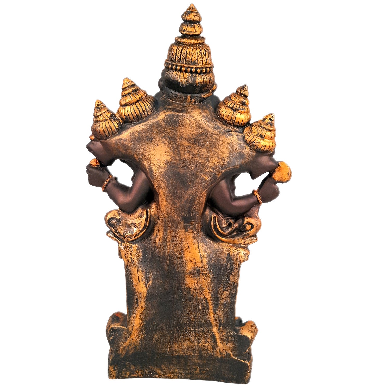 Panchmukhi Ganesh Idol | Big Lord Ganesha Statue Murti - for Puja, Home & Entrance Living Room Decor & Gift - 18 Inch - apkamart #Color_Brown