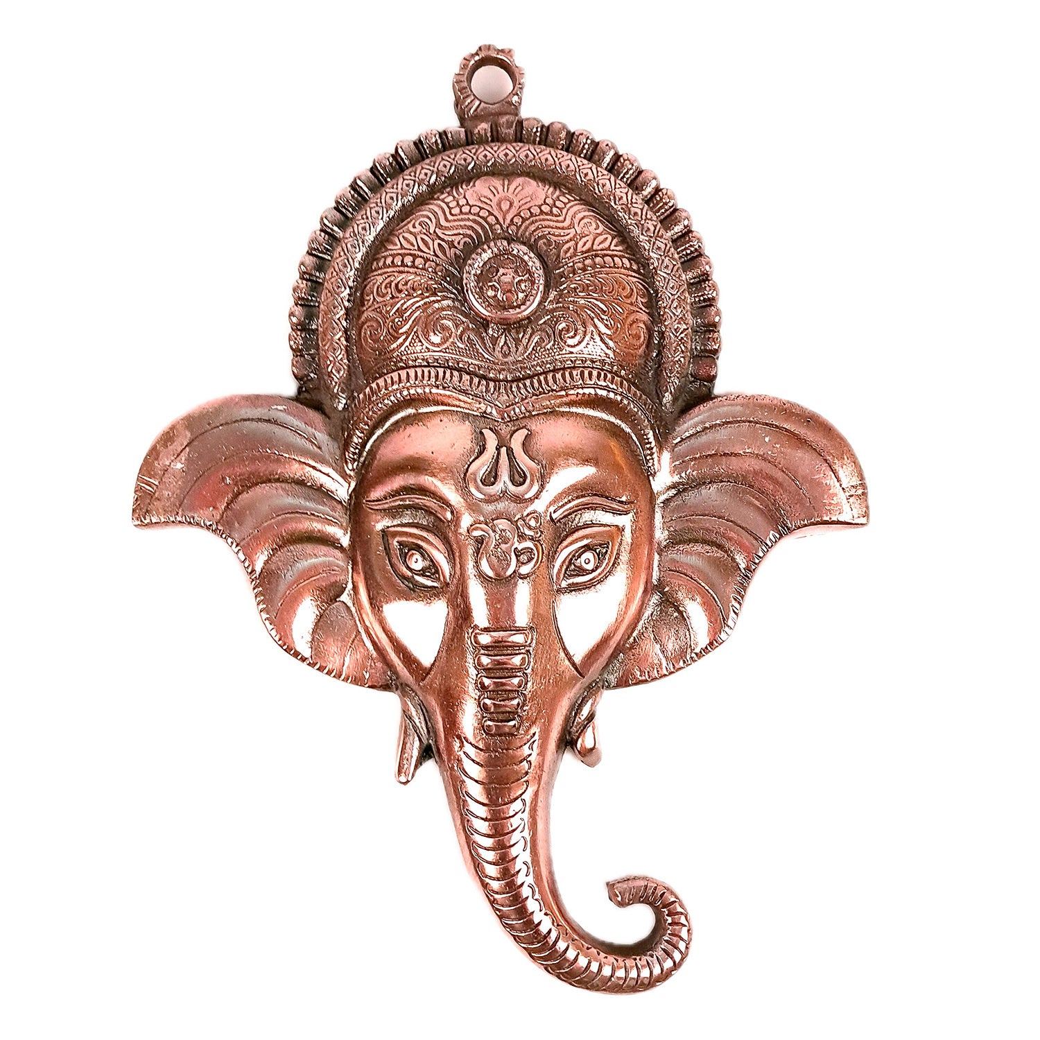 Ganesh Wall Hanging Statue | Lord Ganesha Face Wall Idol - For Puja, Home, Wall, Entrance, Living Room Decor & Gift - 13 Inch - Apkamart