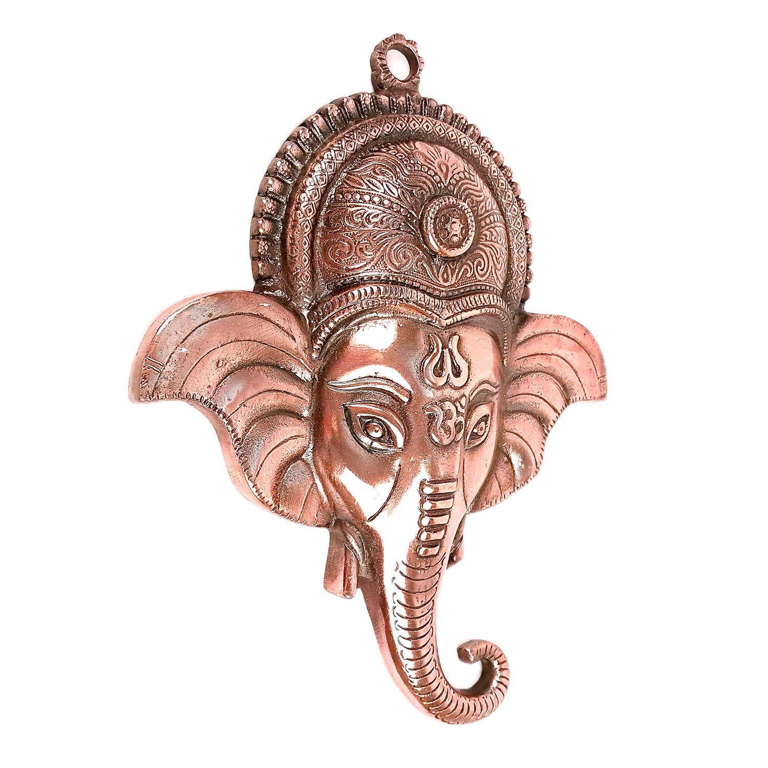 Ganesh Wall Hanging Statue | Lord Ganesha Face Wall Idol - For Puja, Home, Wall, Entrance, Living Room Decor & Gift - 13 Inch - Apkamart